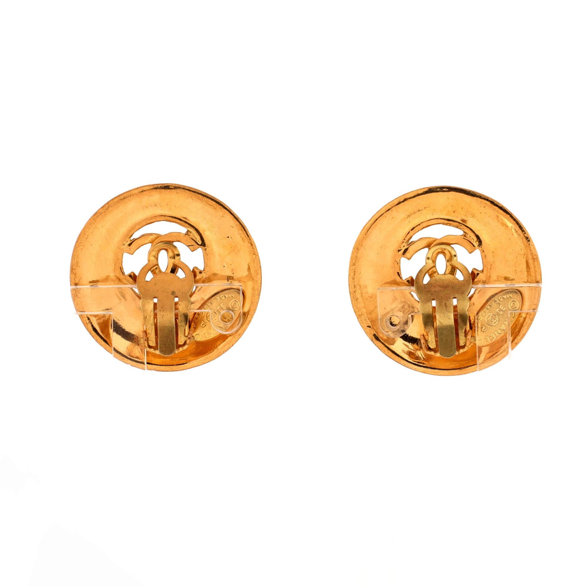 Chanel Vintage Cut-out CC Clip-On Earrings Size ONE SIZE - 3 Thumbnail