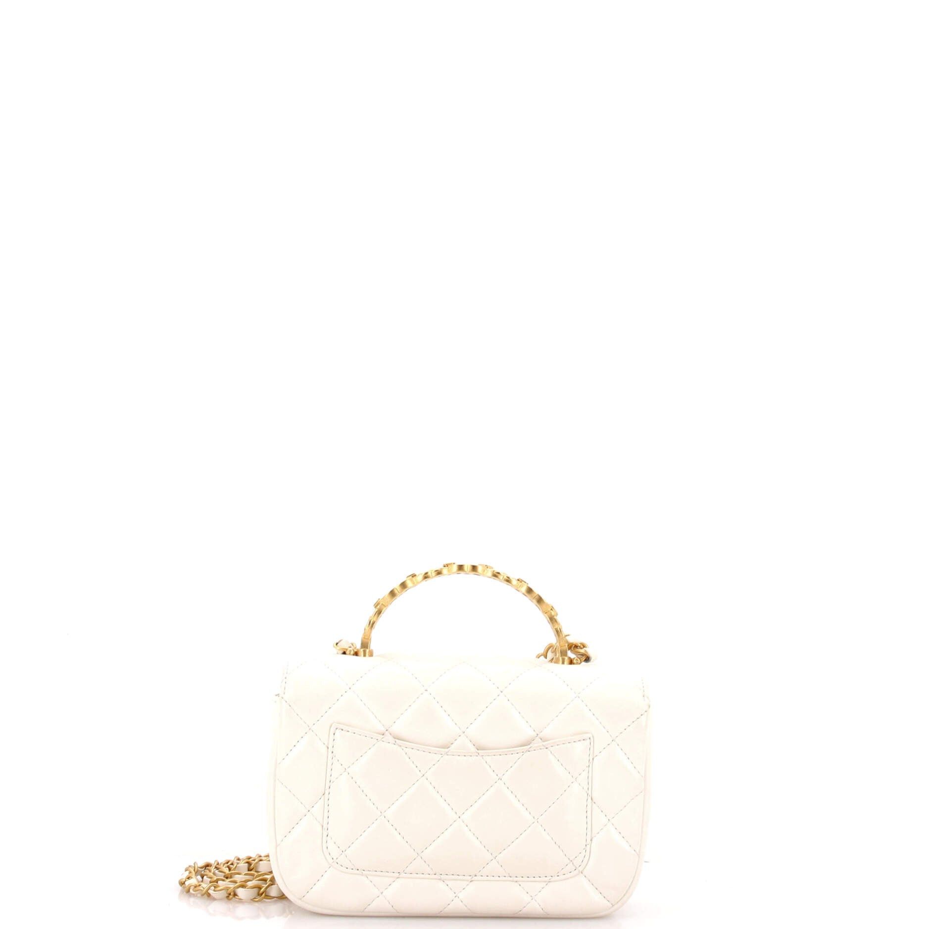 Chanel CC Logo Top Handle Flap Bag Size ONE SIZE - 3 Thumbnail
