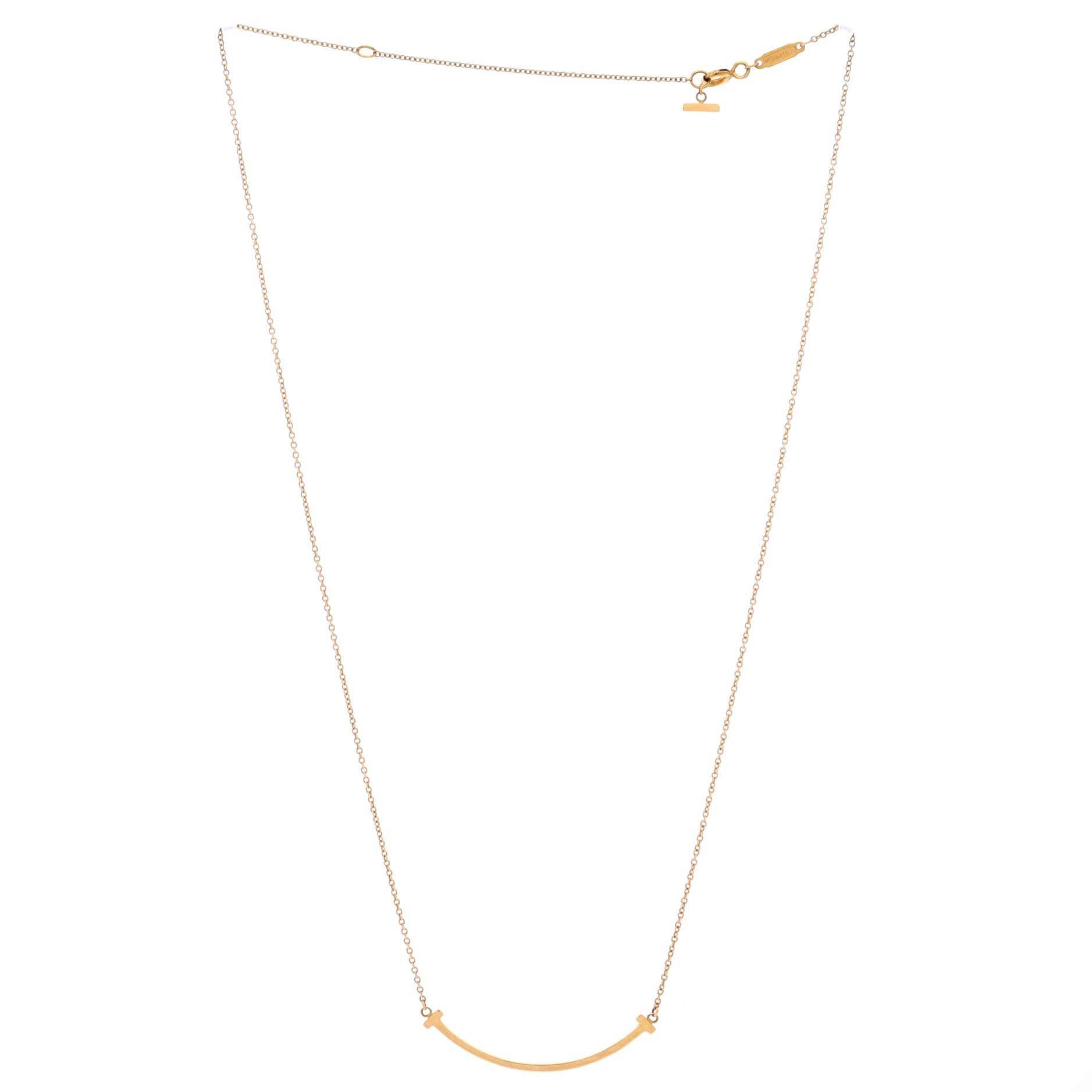 Tiffany & Co. T Smile Pendant Necklace Size ONE SIZE - 2 Thumbnail