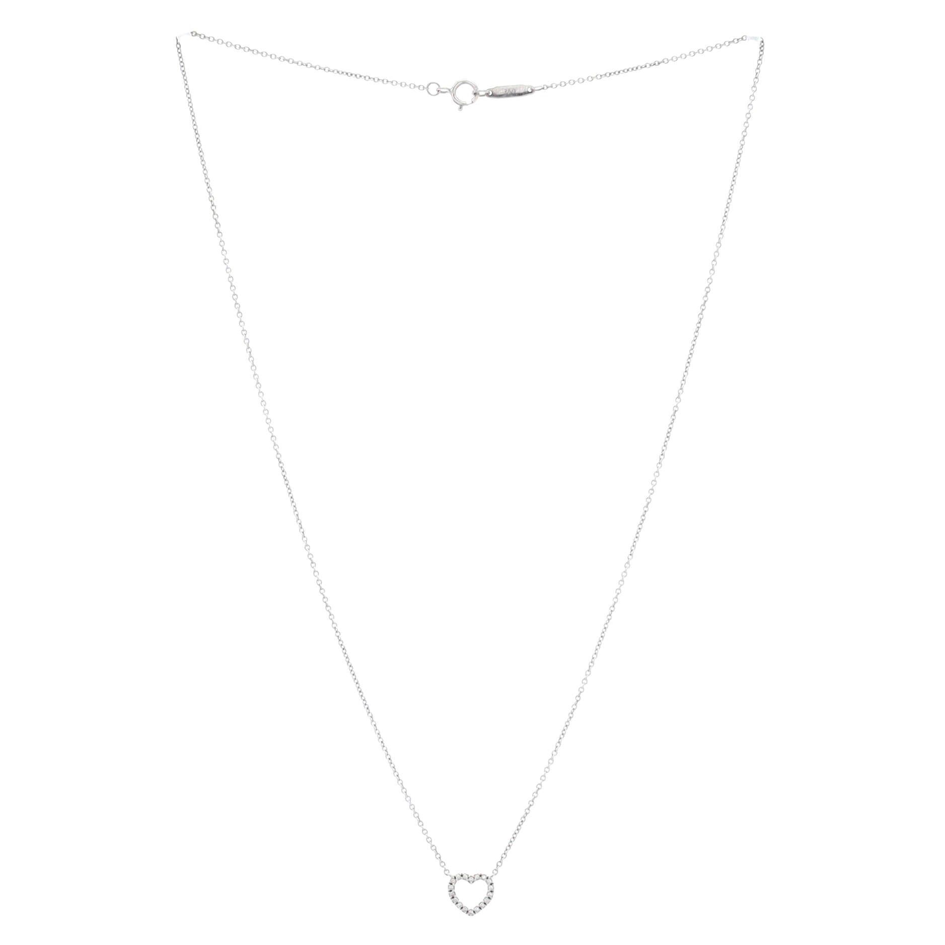 Tiffany & Co. Metro Open Heart Pendant Necklace Size ONE SIZE - 2 Thumbnail