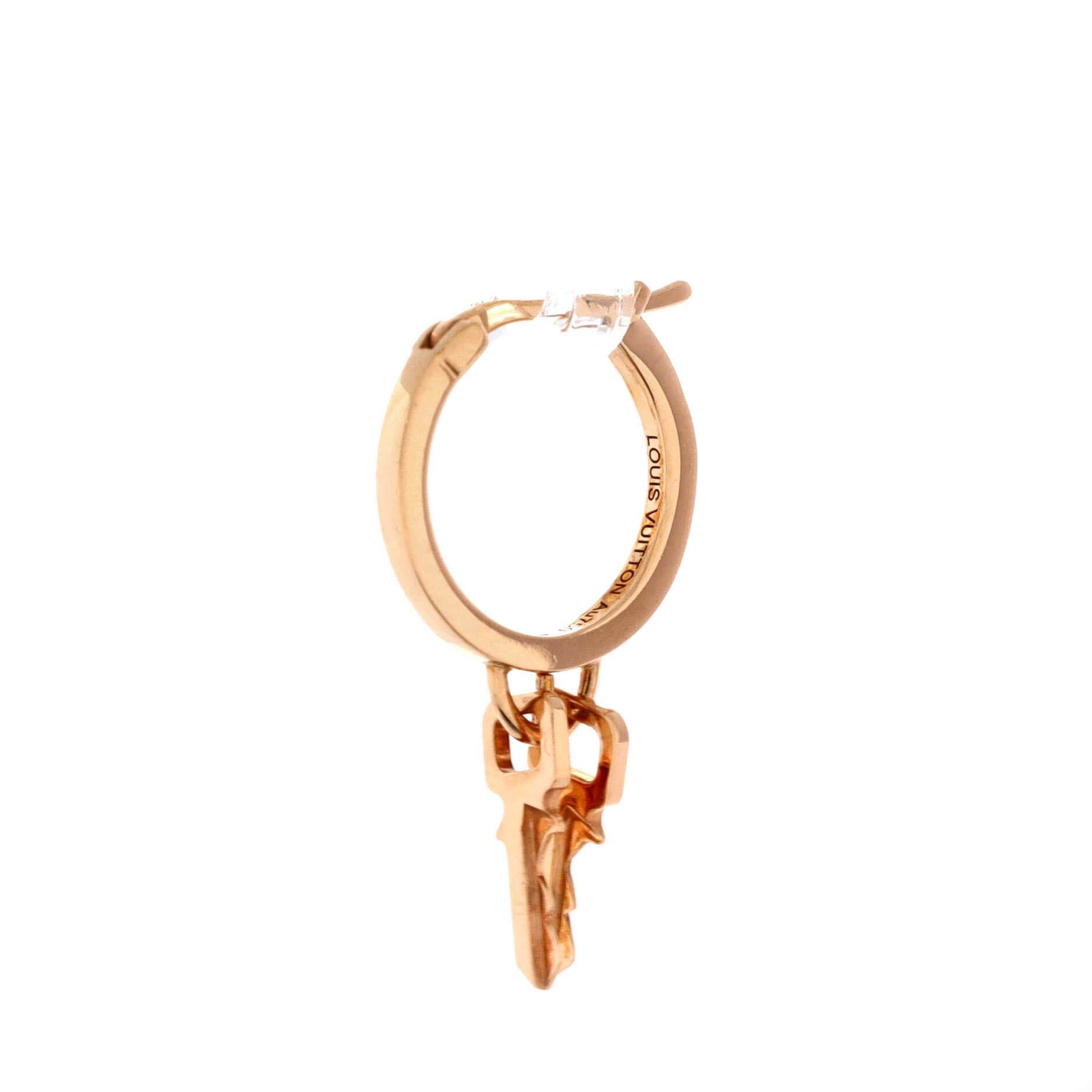 Louis Vuitton Lockit Hoop Earrings Size ONE SIZE - 2 Thumbnail