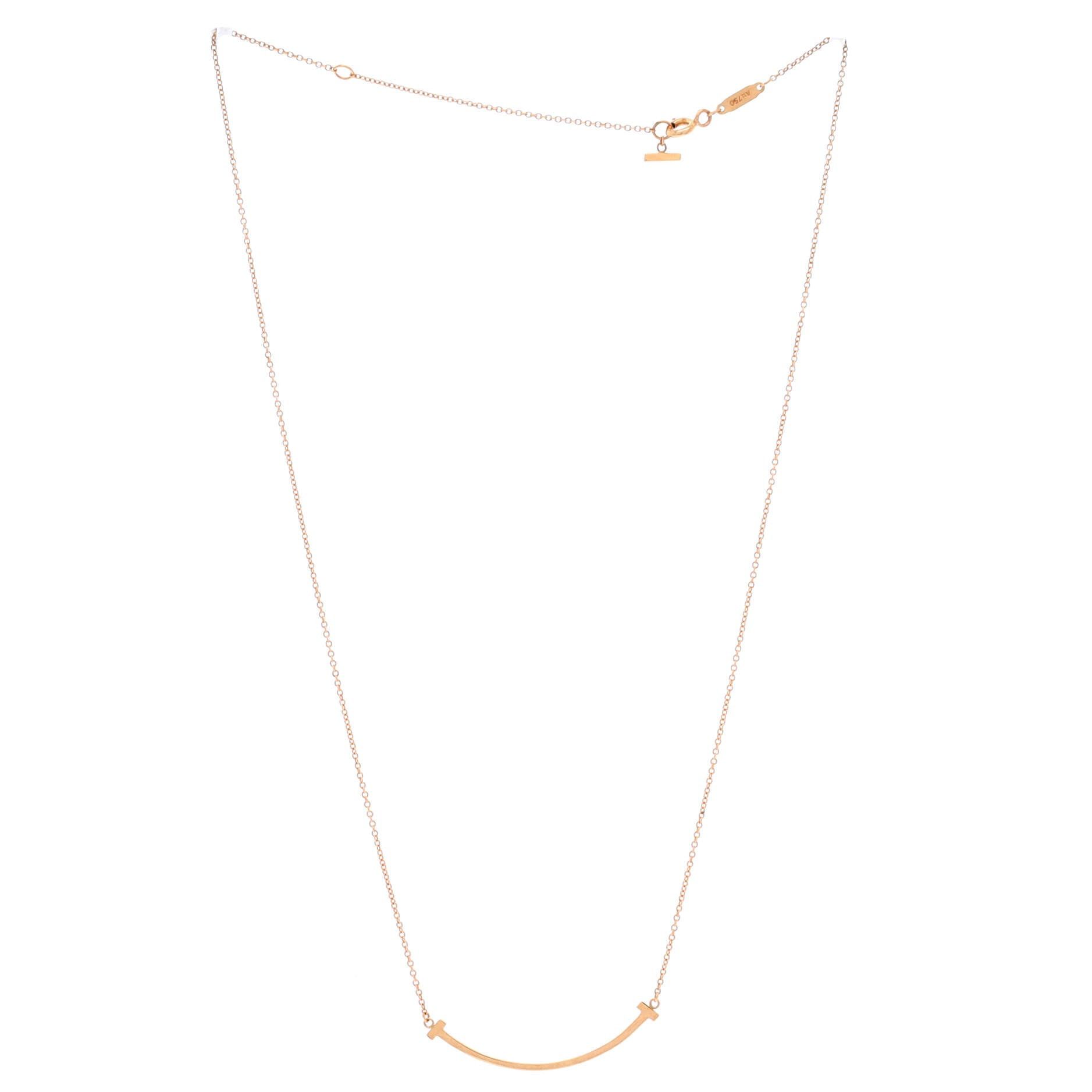 Tiffany & Co. T Smile Pendant Necklace Size ONE SIZE - 3 Thumbnail