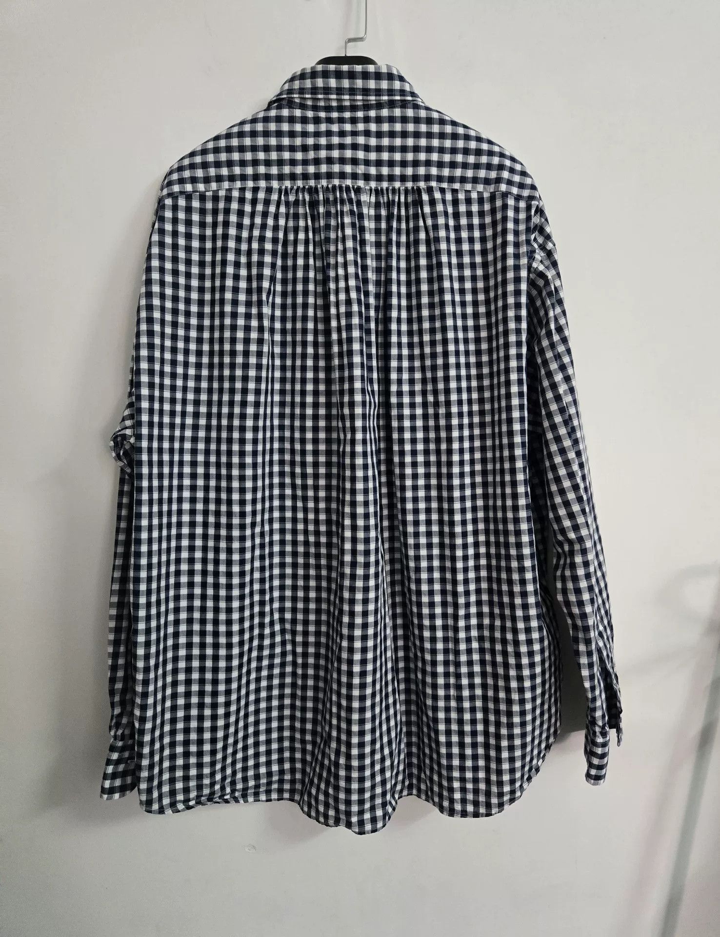 Porter Classic Porter Classic Roll Up Navy White Check Shirt Size US M / EU 48-50 / 2 - 2 Thumbnail