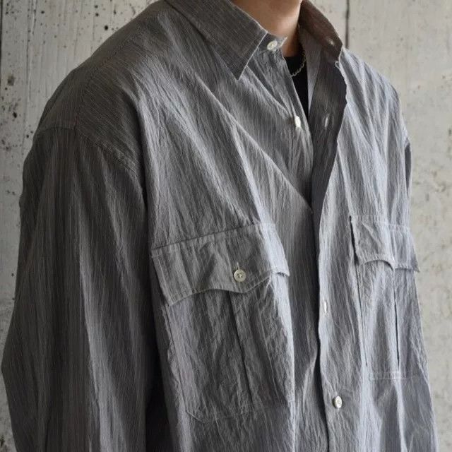 Porter Classic Porter Classic Roll Up Stripe Shirt Size US L / EU 52-54 / 3 - 3 Thumbnail