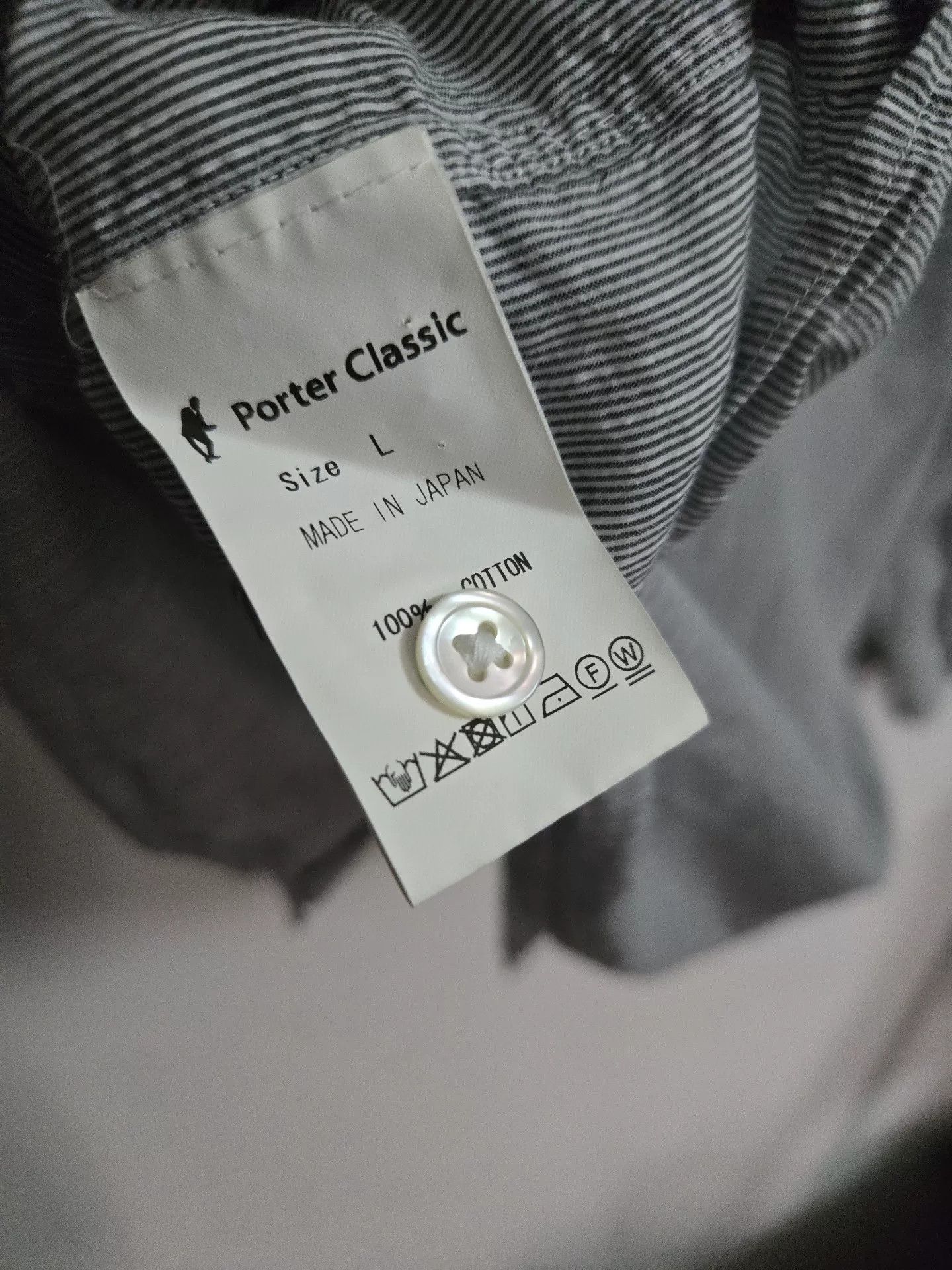 Porter Classic Porter Classic Roll Up Stripe Shirt Size US L / EU 52-54 / 3 - 7 Thumbnail