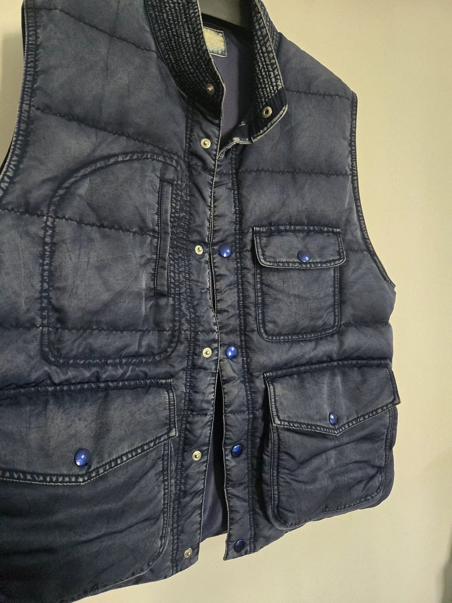 Porter Classic Porter Classic Indigo Dyed Nylon Down Vest Size US M / EU 48-50 / 2 - 2 Thumbnail
