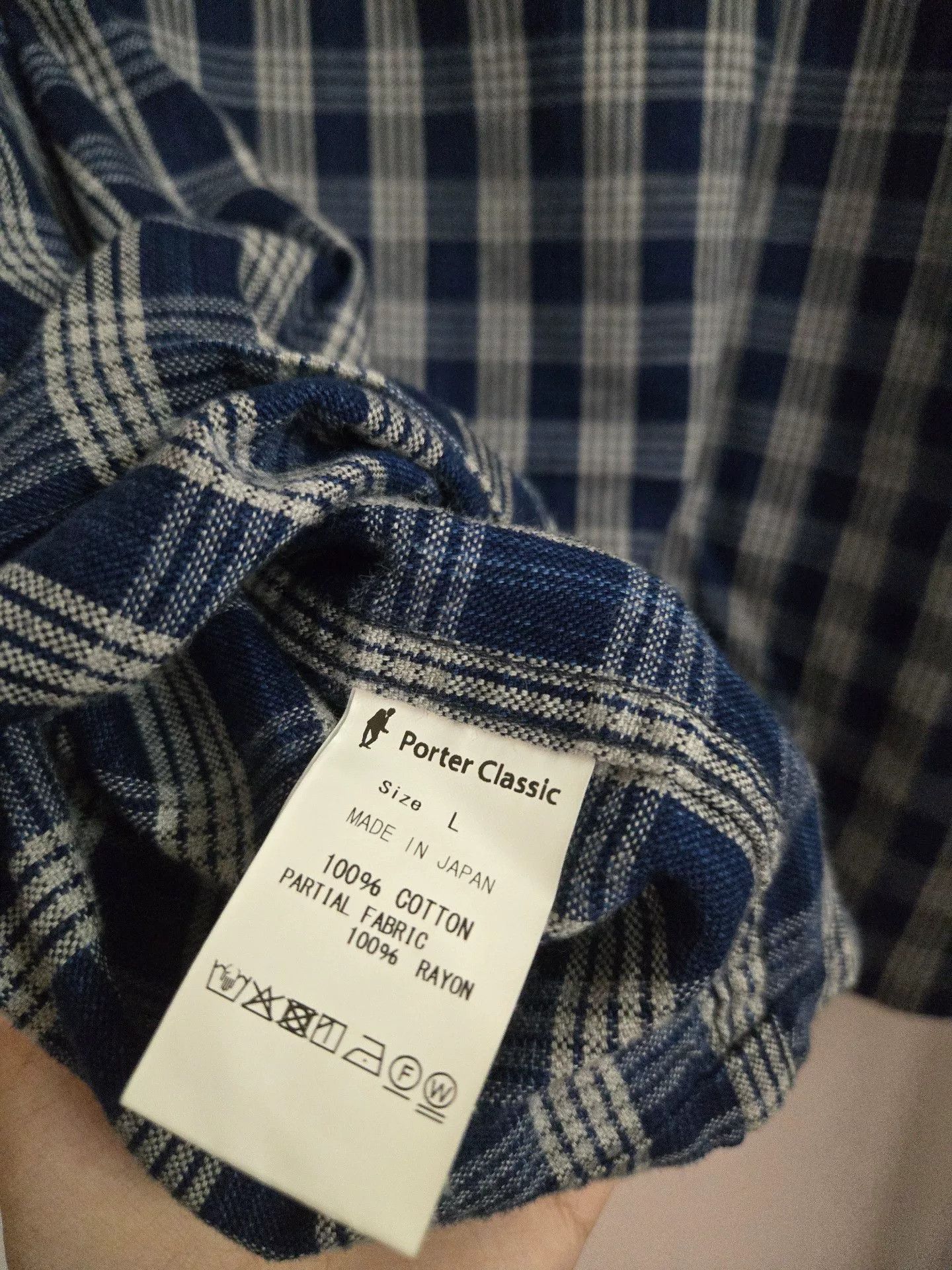 Porter Classic Porter Classic Palaka Check Short-Sleeve Shirt Size US L / EU 52-54 / 3 - 5 Thumbnail