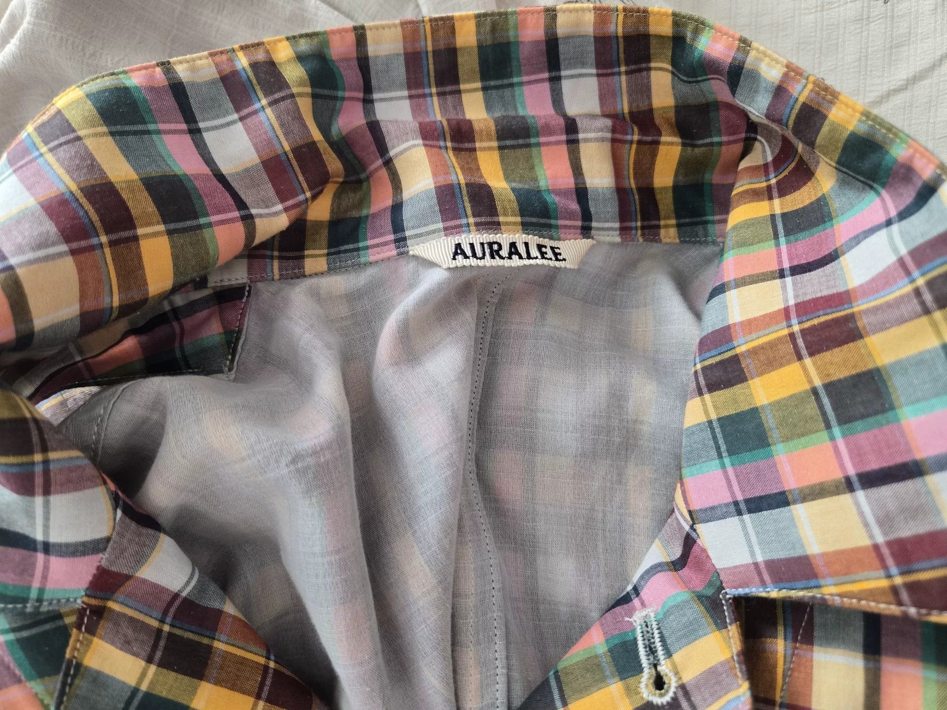 Auralee Auralee 22SS Egyptian Gauze Cotton Gradient Check Jacket Size US S / EU 44-46 / 1 - 4 Thumbnail