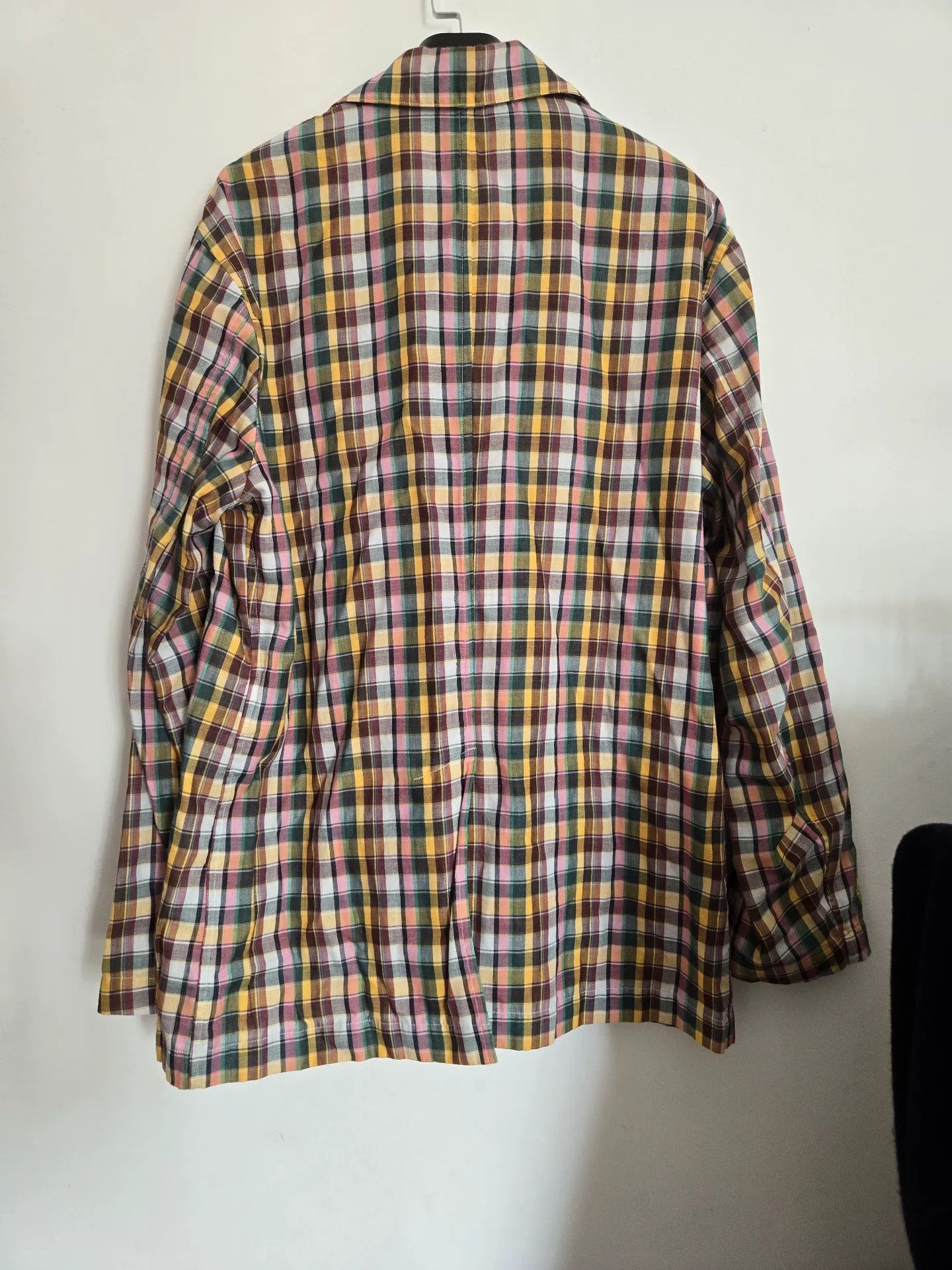Auralee Auralee 22SS Egyptian Gauze Cotton Gradient Check Jacket Size US S / EU 44-46 / 1 - 2 Thumbnail