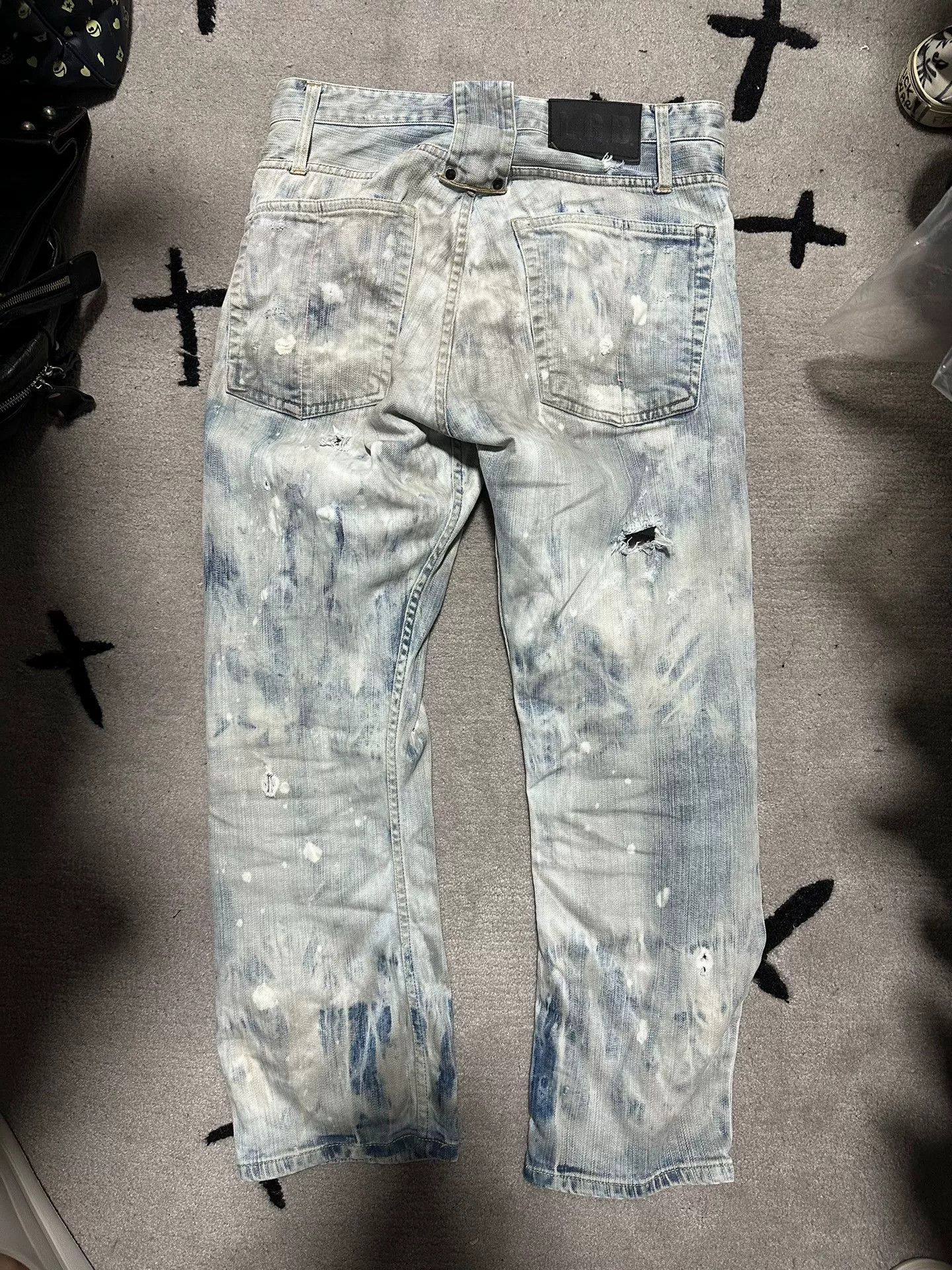 Le Grande Bleu (L.G.B.) LGB ST104 Splash Distressed Jeans Size US 28 / EU 44 - 3 Thumbnail