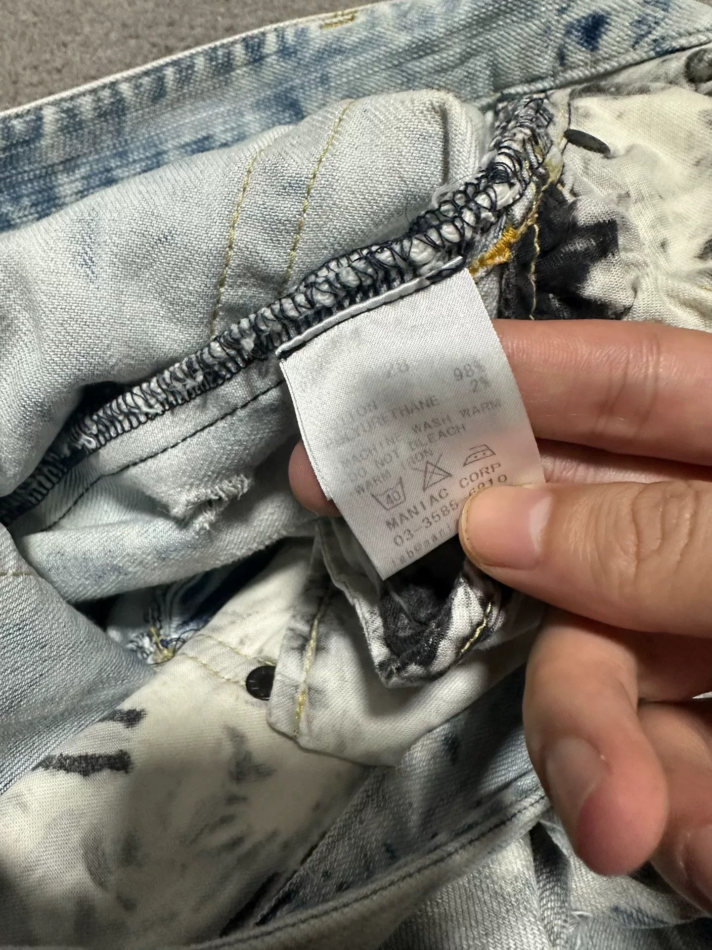 Le Grande Bleu (L.G.B.) LGB ST104 Splash Distressed Jeans Size US 28 / EU 44 - 6 Thumbnail