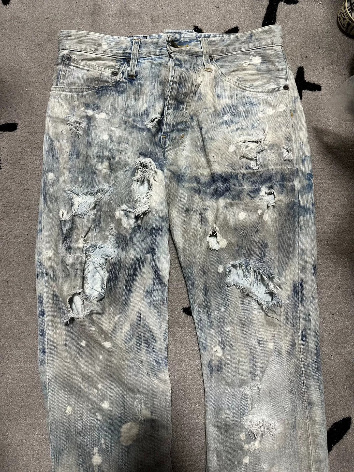Le Grande Bleu (L.G.B.) LGB ST104 Splash Distressed Jeans Size US 28 / EU 44 - 2 Thumbnail