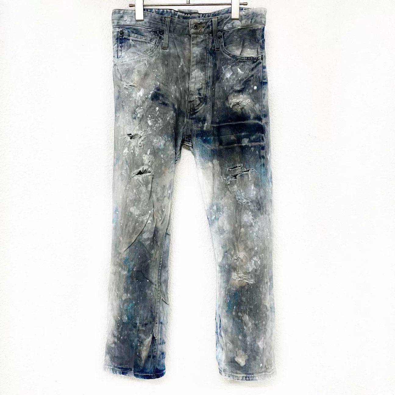 Le Grande Bleu (L.G.B.) LGB ST104 Splash Distressed Jeans Size US 28 / EU 44 - 9 Thumbnail