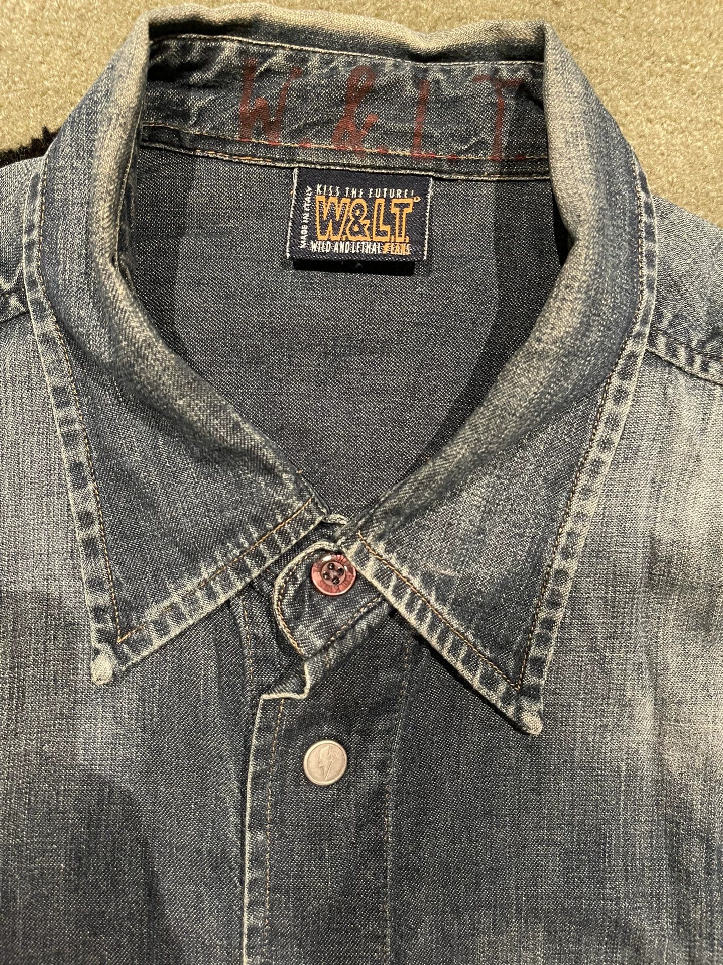 Walter Van Beirendonck Walter Van Beirendonck Sample Denim Shirt Size US L / EU 52-54 / 3 - 3 Thumbnail