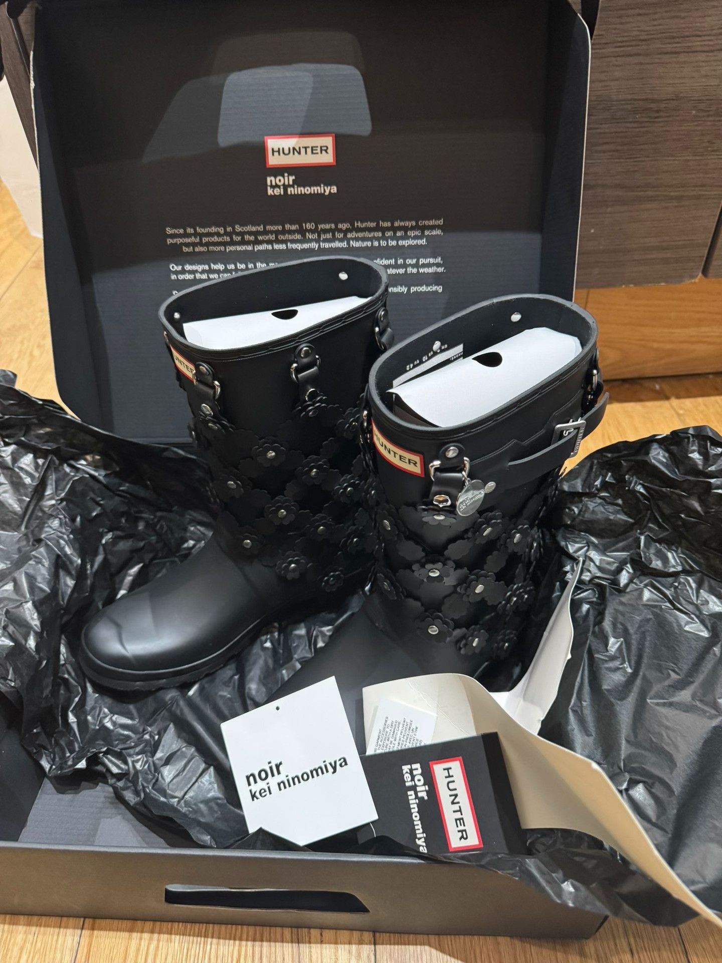 Noir Kei Ninomiya Noir Kei Ninomiya x Hunter Harness Flower Heeled Boots Size US 11 / IT 41 - 2 Thumbnail