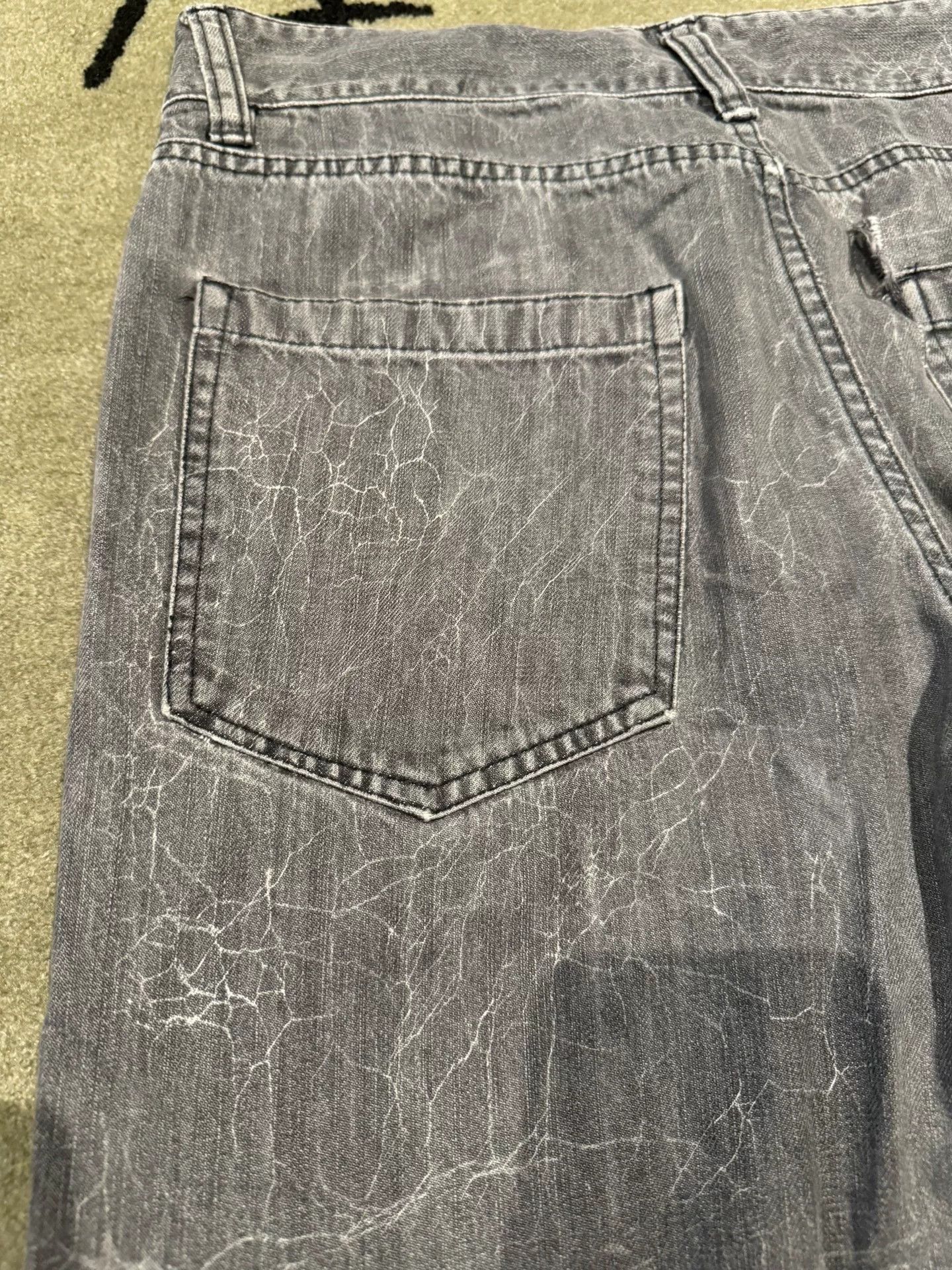 Raf by Raf Simons Raf Simons Archive Cracked Spider Web Jeans Size US 32 / EU 48 - 4 Thumbnail