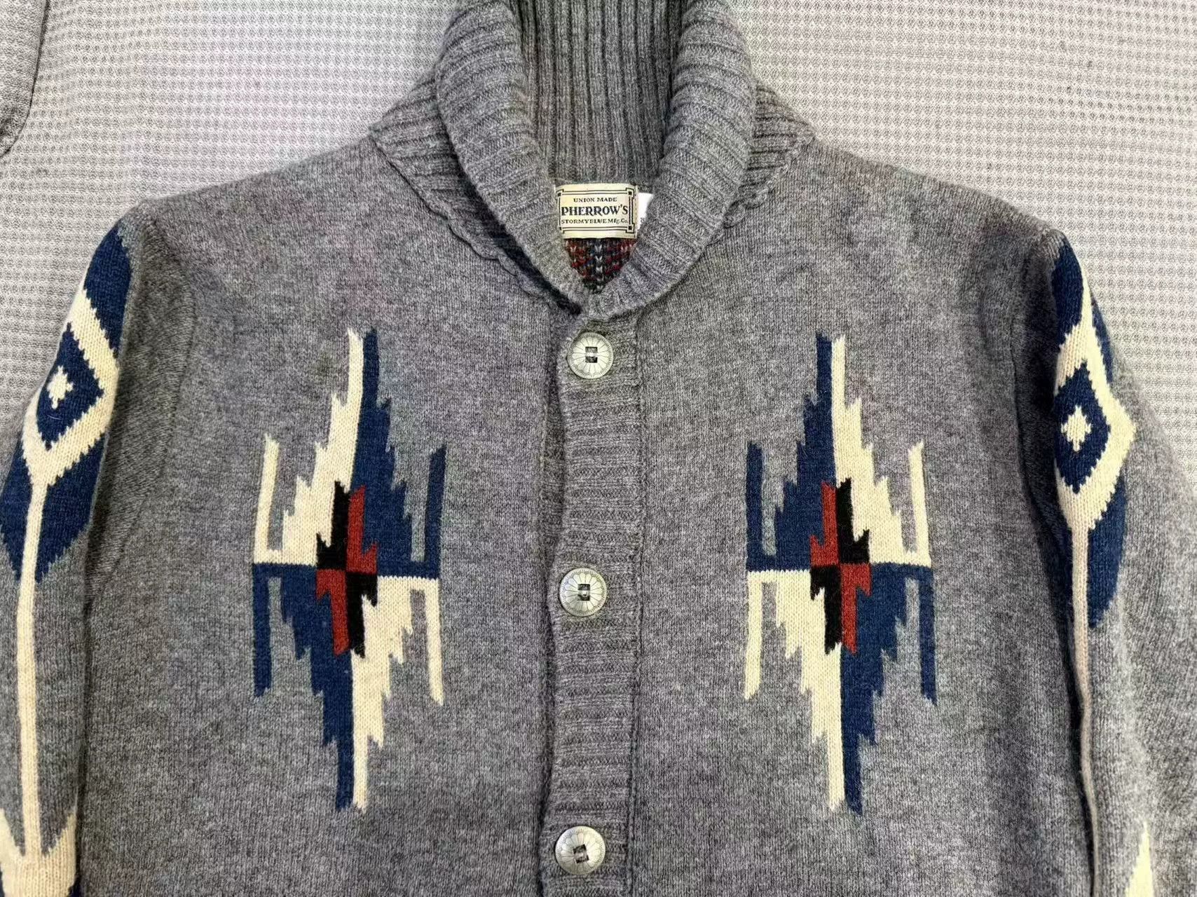 Pherrow's Pherrow Navajo Wool Coat Sweater Size US XXS / EU 40 - 3 Thumbnail