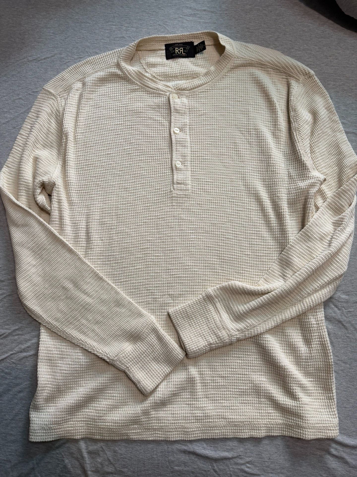 RRL Ralph Lauren RRL Double RL Henley Waffle Knit Top Size US M / EU 48-50 / 2 - 2 Thumbnail