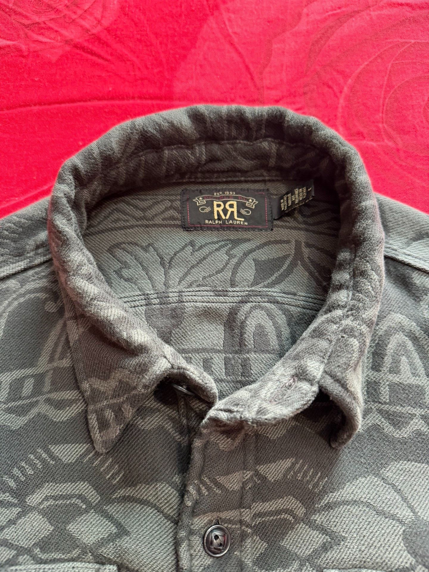 RRL Ralph Lauren RRL 2026 Spring Jacquard Cotton Work Shirt Size US M / EU 48-50 / 2 - 6 Thumbnail