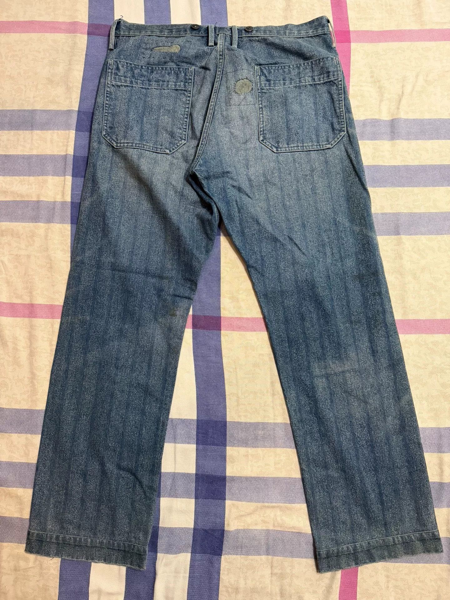 RRL Ralph Lauren RRL Early Washed Distressed Work Pants Size US 32 / EU 48 - 2 Thumbnail