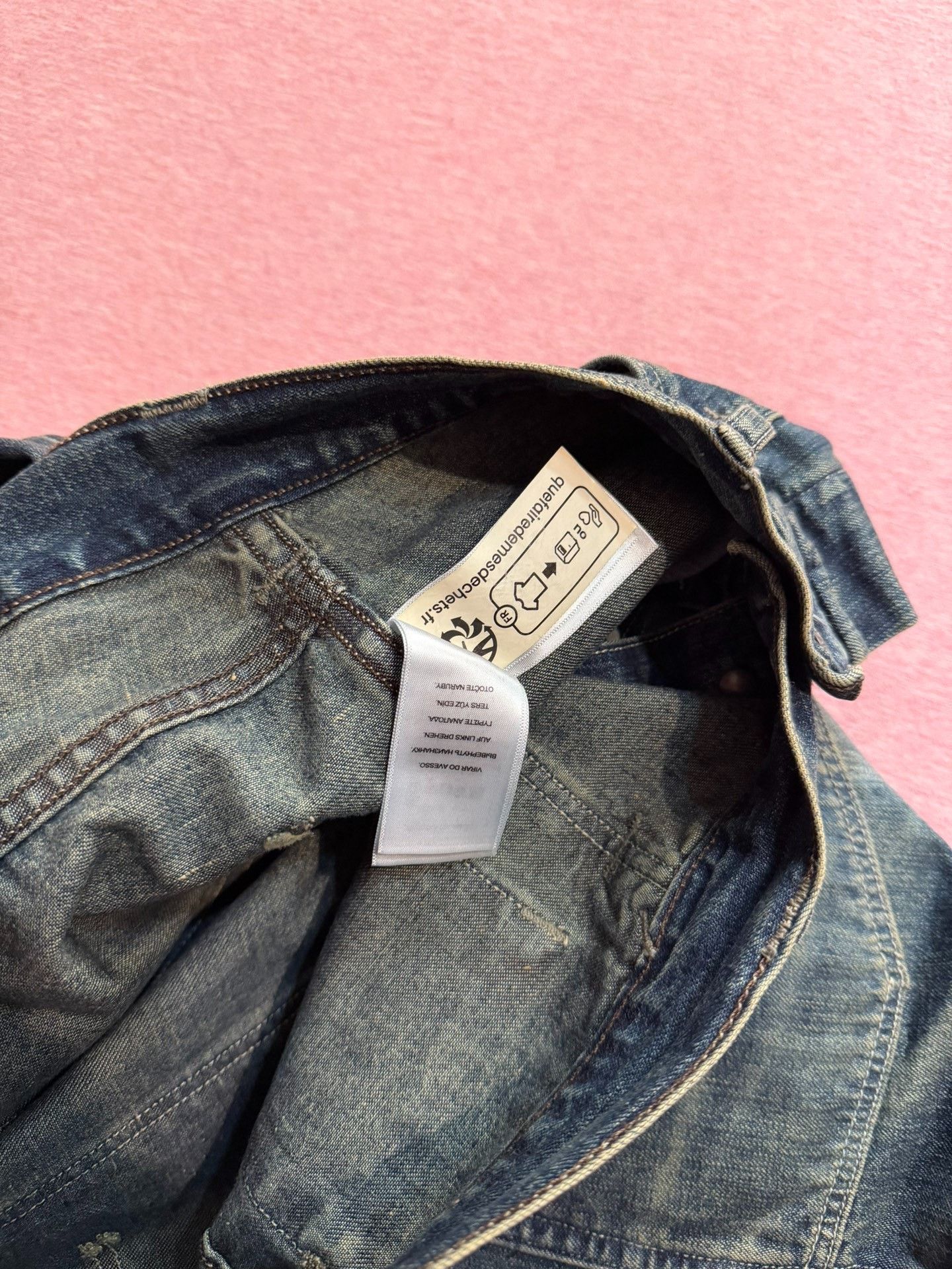 RRL Ralph Lauren RRL Mid-High Waist Heavy Wash Denim Cargo Pants Size US 30 / EU 46 - 8 Thumbnail