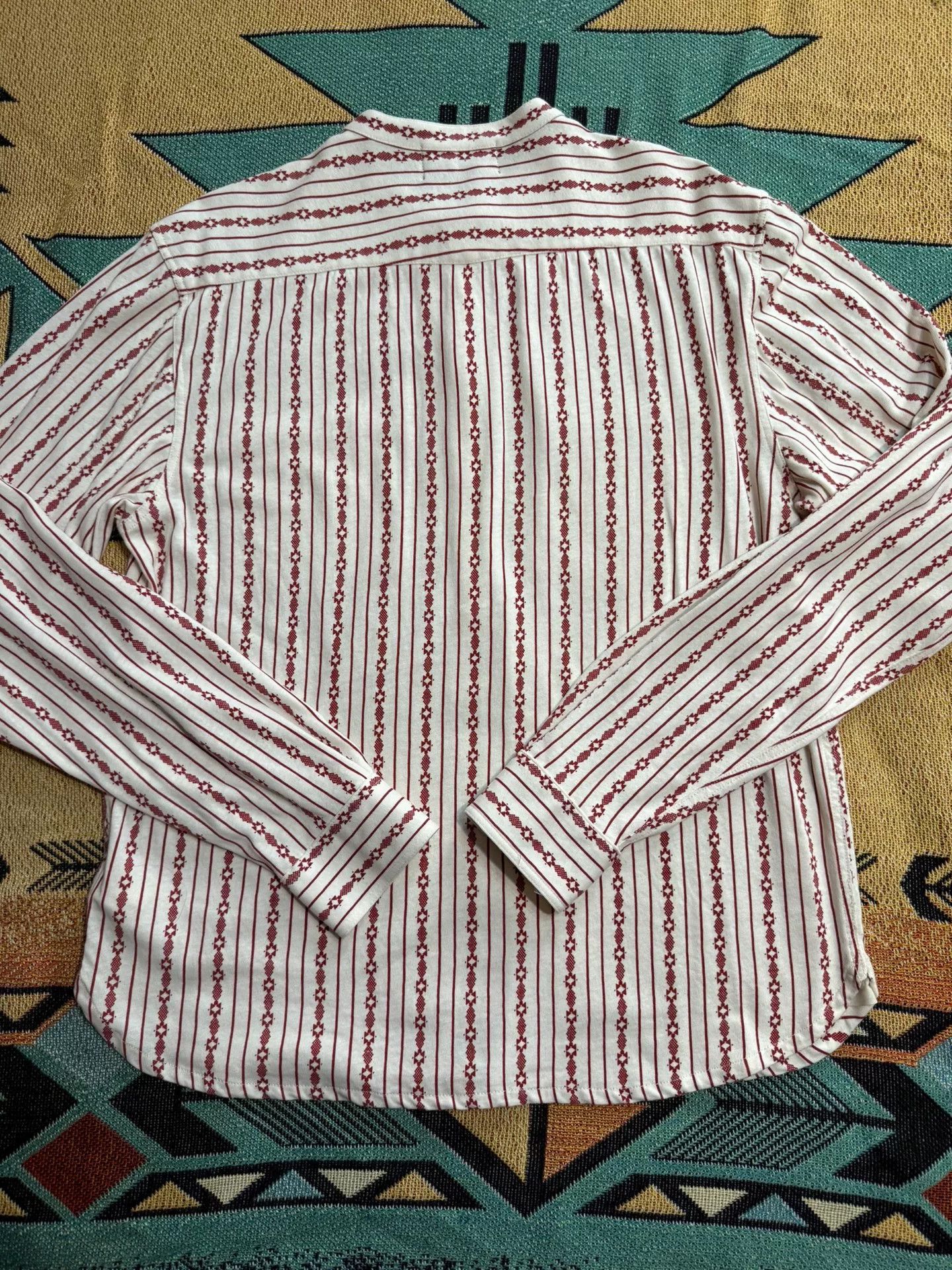 RRL Ralph Lauren RRL Southwest Style Henley Cotton-Linen Pullover Size US M / EU 48-50 / 2 - 2 Thumbnail