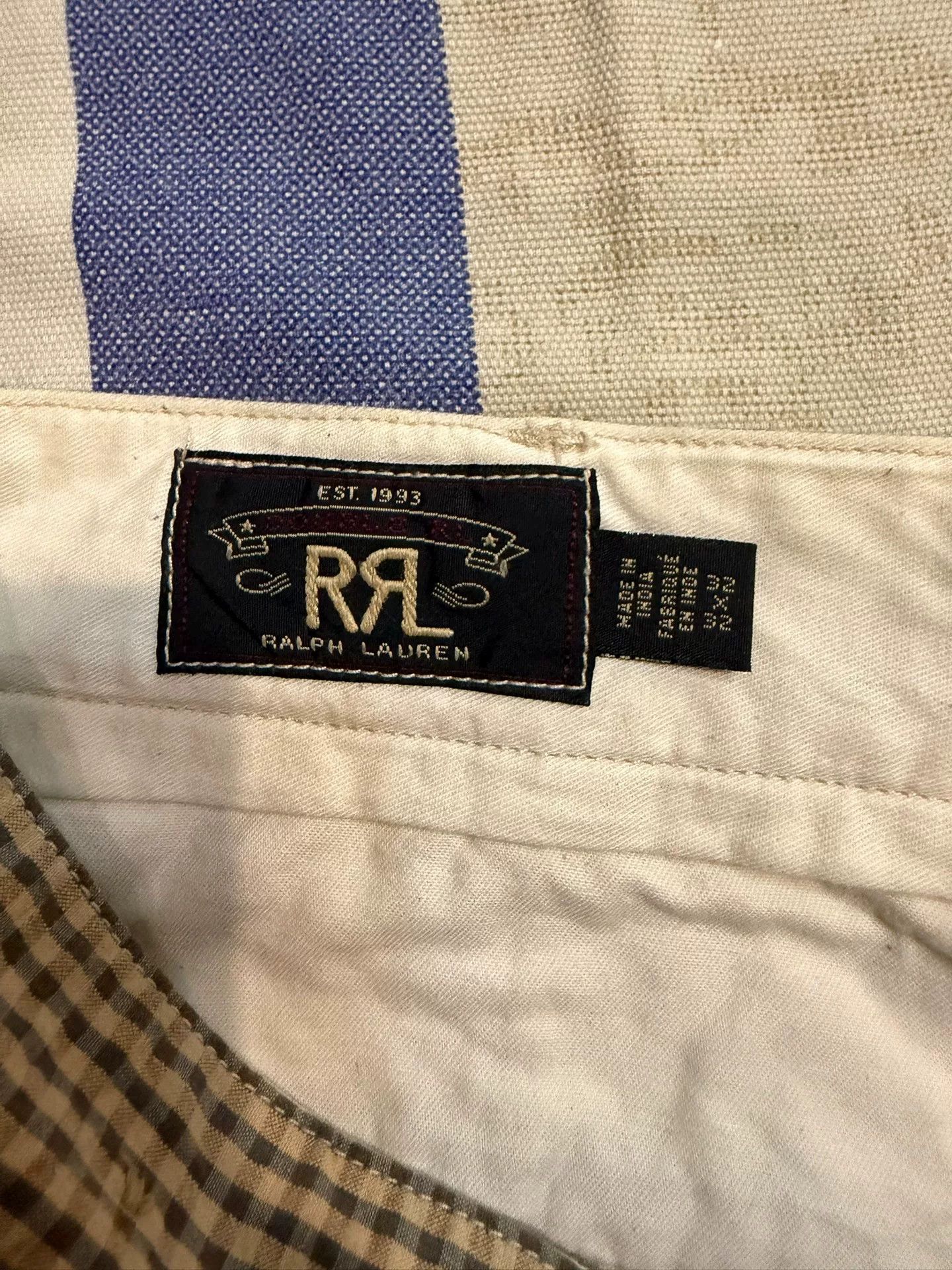 RRL Ralph Lauren RRL Seersucker Double Pleat Casual Pants Size US 32 / EU 48 - 7 Thumbnail