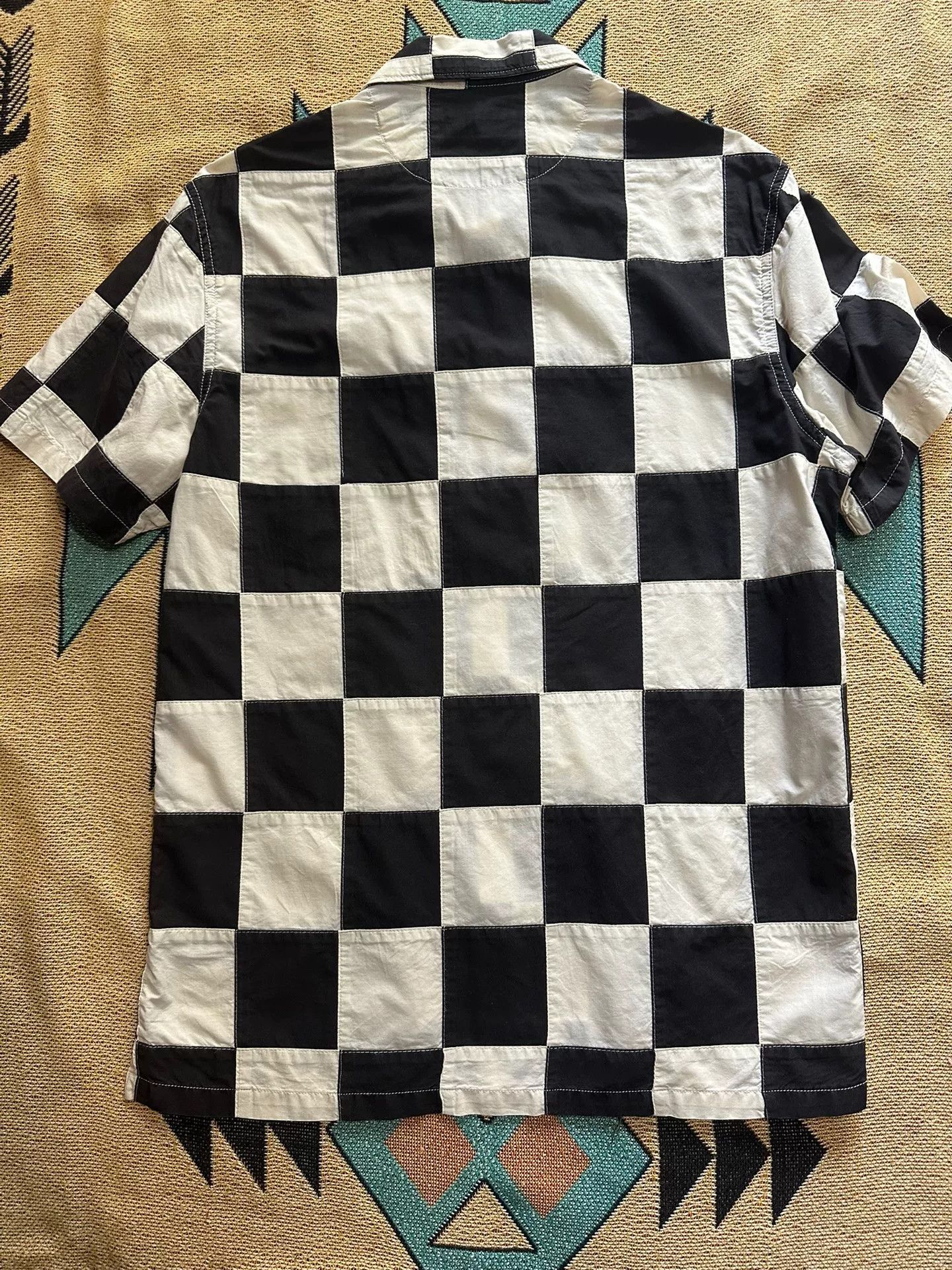 RRL Ralph Lauren RRL Vintage Checkered Patchwork Shirt Size US M / EU 48-50 / 2 - 3 Thumbnail