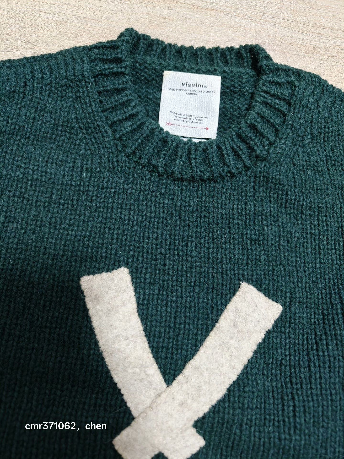 Visvim VISVIM 22AW LETTERMAN CREW KNIT Size US M / EU 48-50 / 2 - 4 Thumbnail