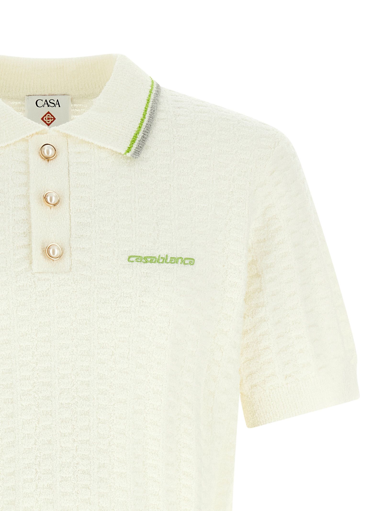 Casablanca 'TennisBouclé' polo shirt Size US S / EU 44-46 / 1 - 3 Thumbnail