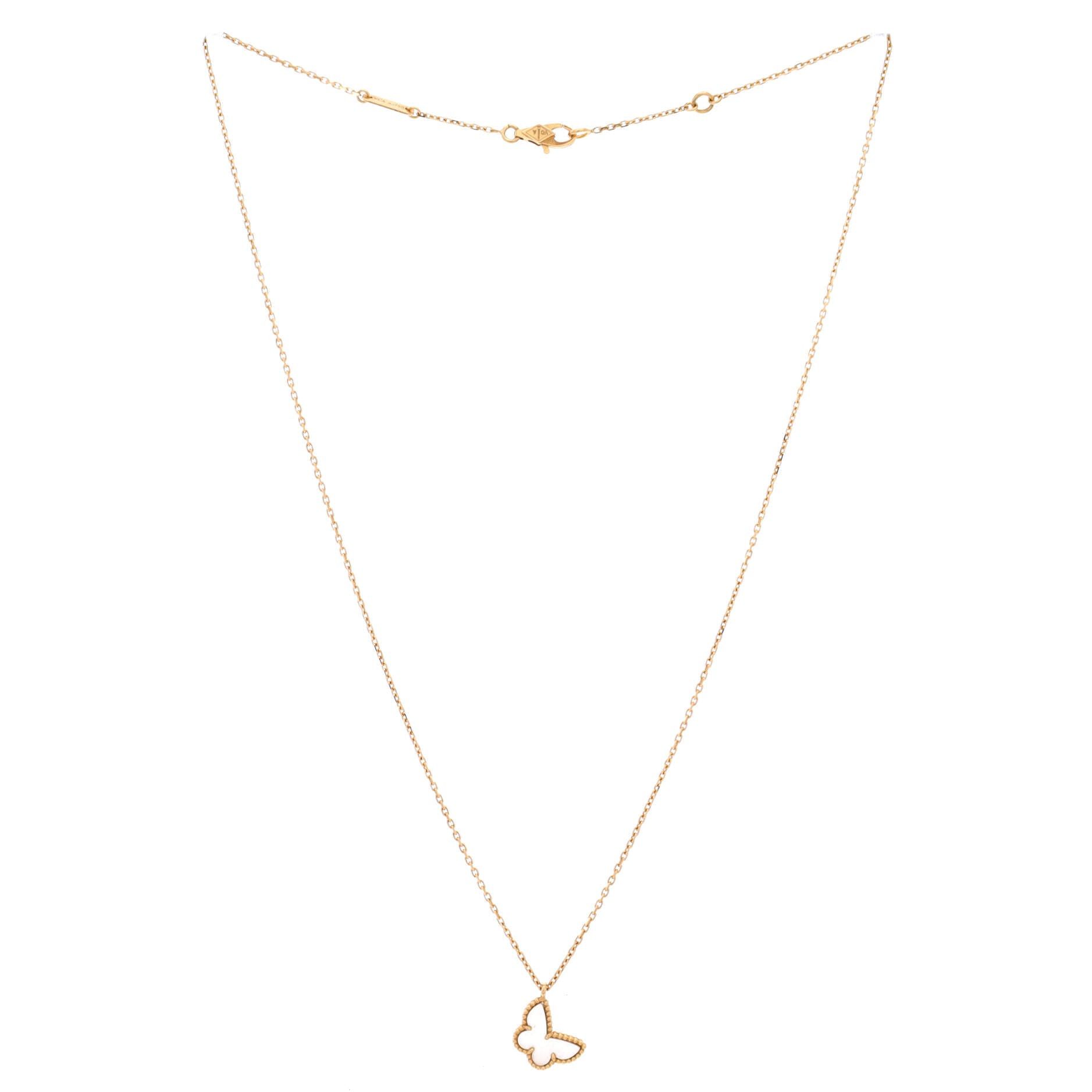 Van Cleef & Arpels Sweet Alhambra Butterfly Pendant Necklace Size ONE SIZE - 3 Thumbnail