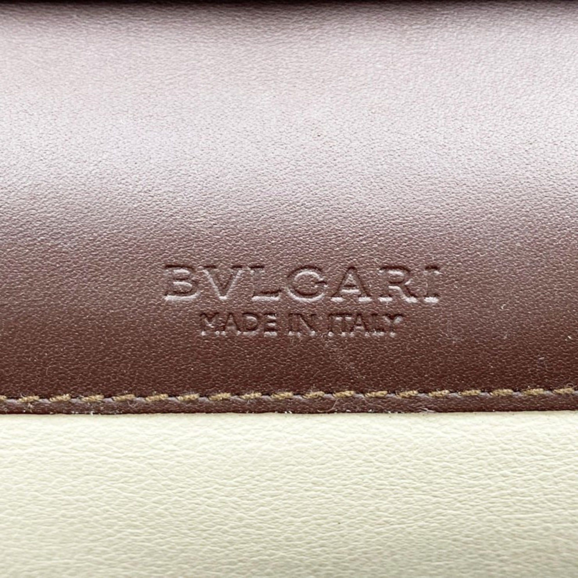 Bvlgari BVLGARI Bulgari 282526 Brown Leather Bi-fold Long Wallet with Clip for Men and Women Size ONE SIZE - 8 Thumbnail