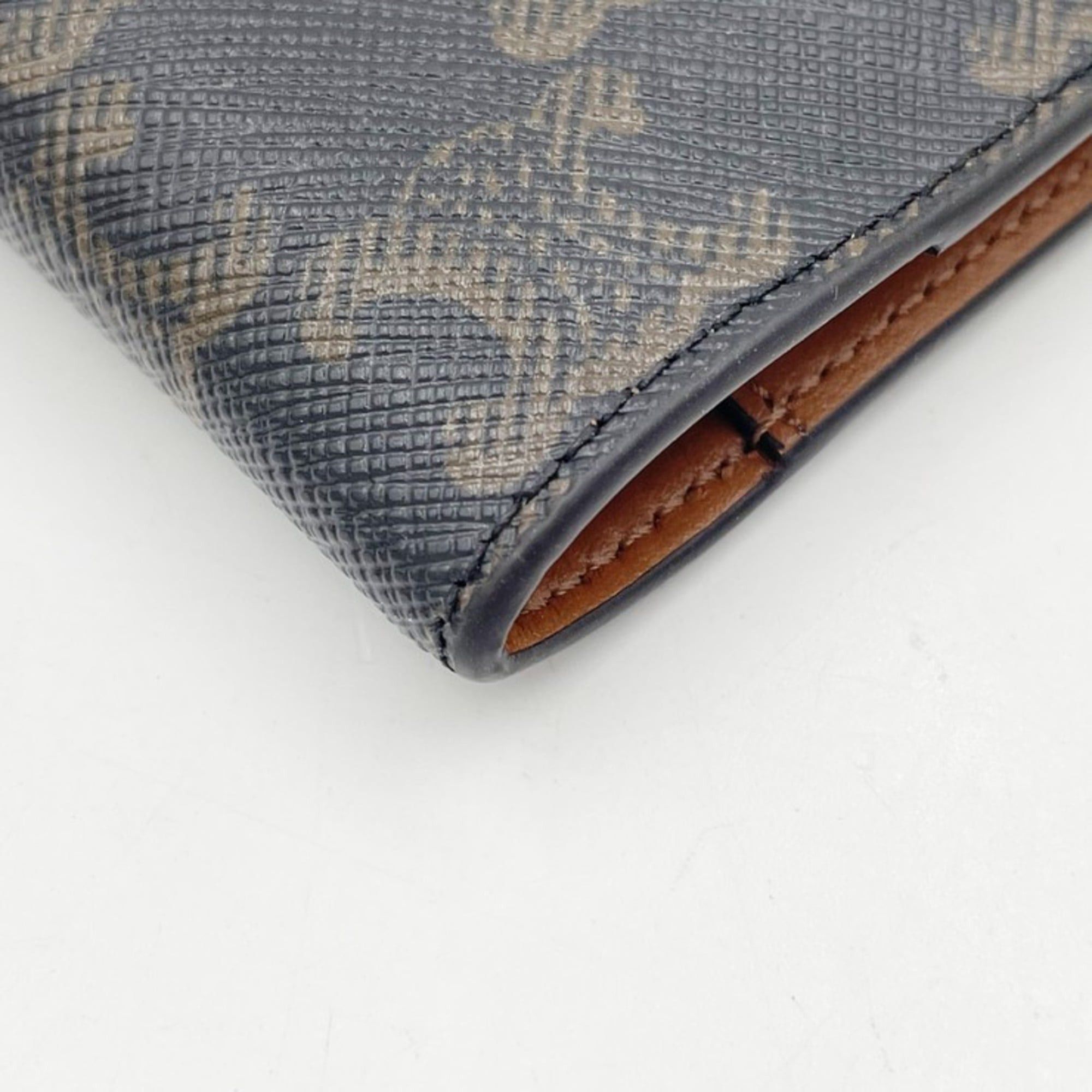 Celine Celine Passport Case Card Triomphe 4M3432AK1 Black x Tan Canvas Men's Women's Size ONE SIZE - 4 Thumbnail
