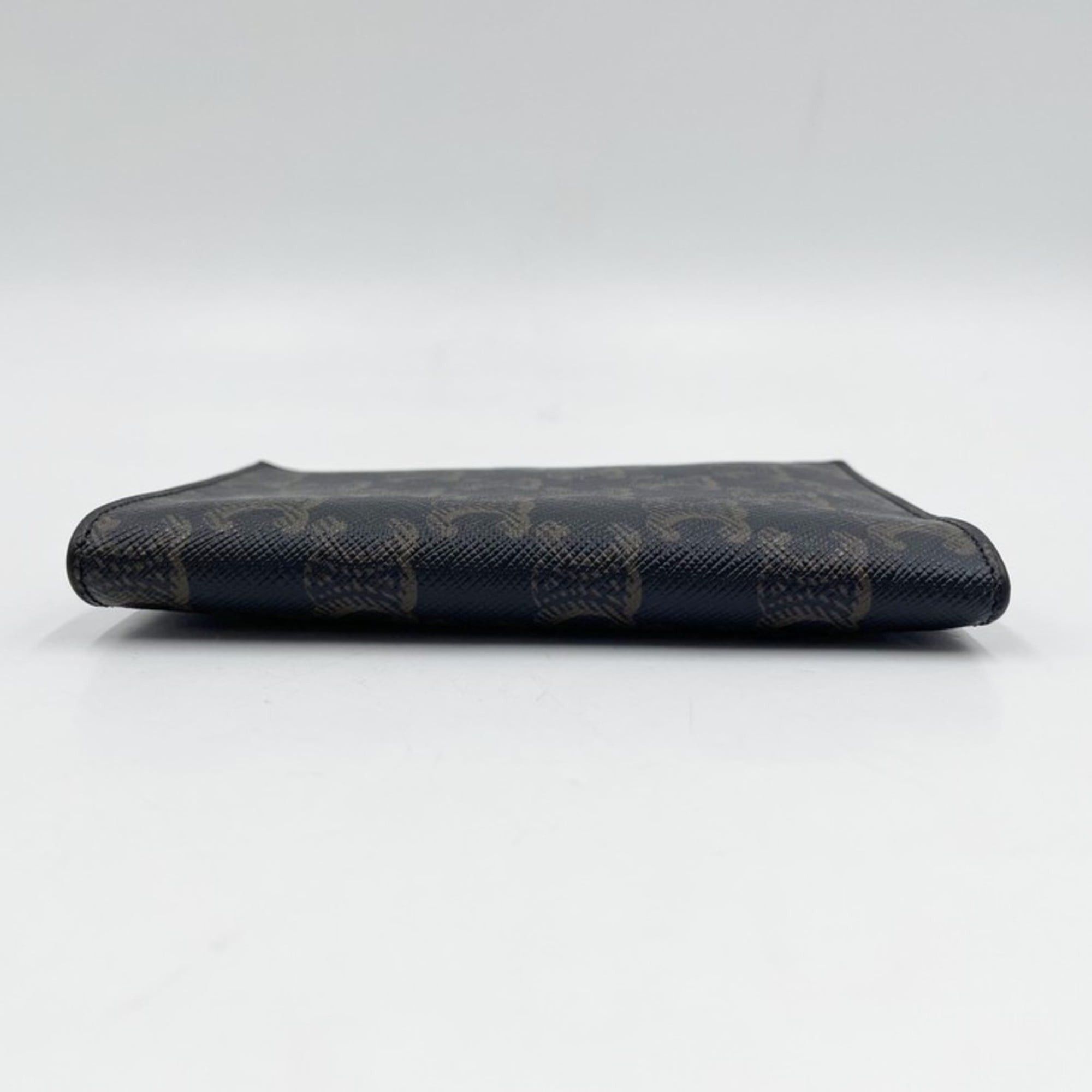 Celine Celine Passport Case Card Triomphe 4M3432AK1 Black x Tan Canvas Men's Women's Size ONE SIZE - 3 Thumbnail
