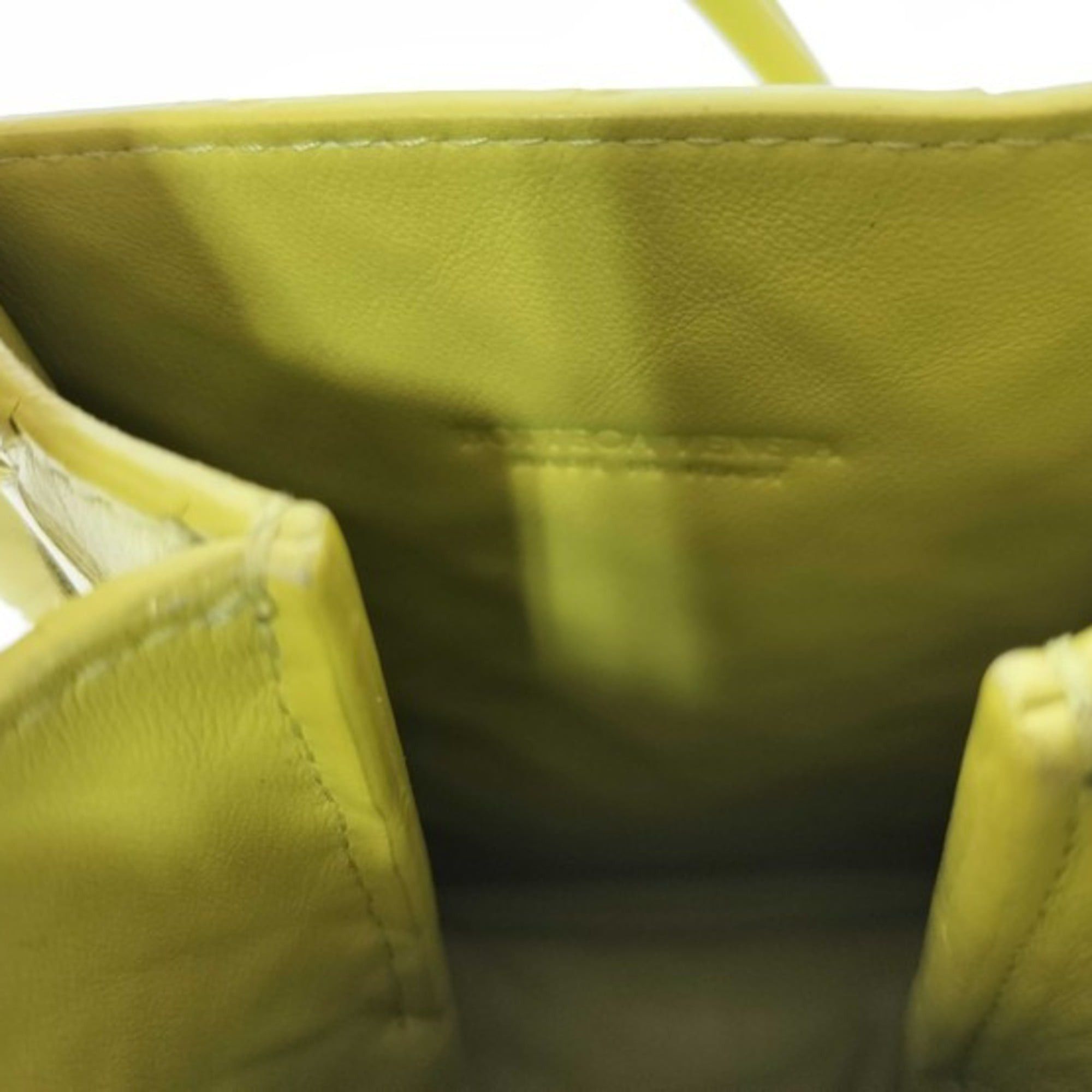 Bottega Veneta Bottega Veneta Intrecciato Shoulder Bag MINI THE KNOT 639293 Yellow Green Lambskin Women's Size ONE SIZE - 9 Thumbnail