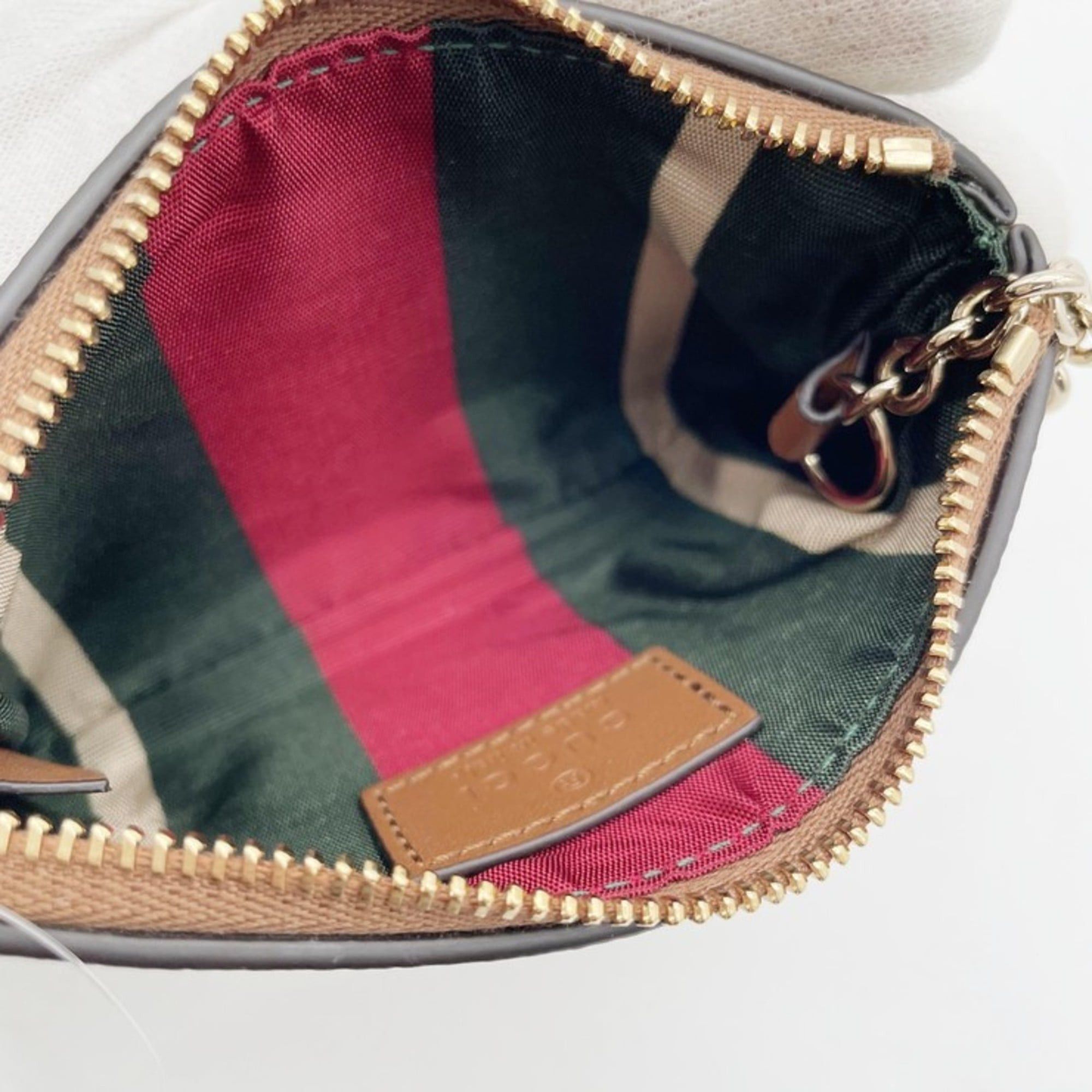 Gucci GUCCI GG Supreme 819113 Beige Brown Leather Wallet/Coin Case for Men and Women Size ONE SIZE - 9 Thumbnail