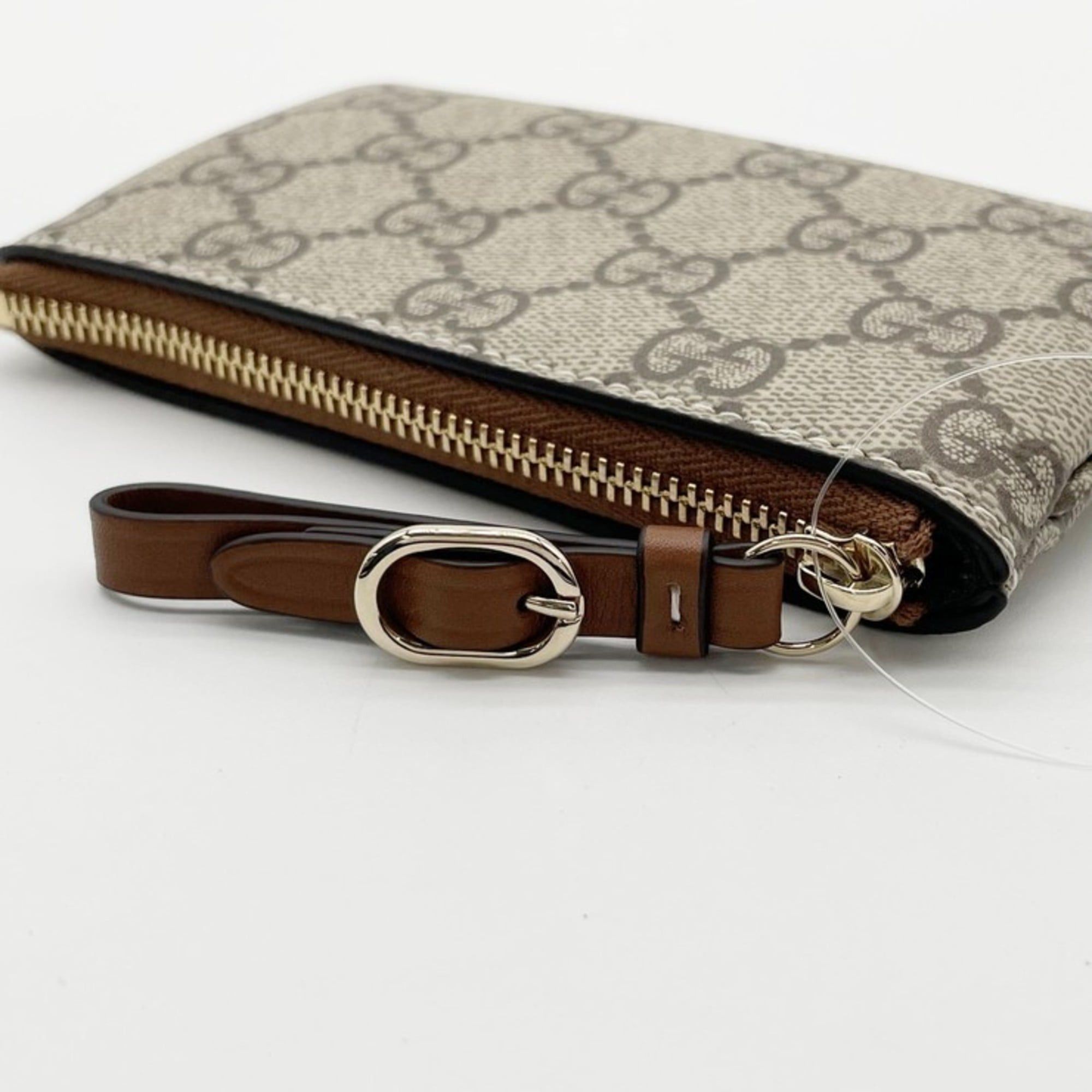 Gucci GUCCI GG Supreme 819113 Beige Brown Leather Wallet/Coin Case for Men and Women Size ONE SIZE - 5 Thumbnail