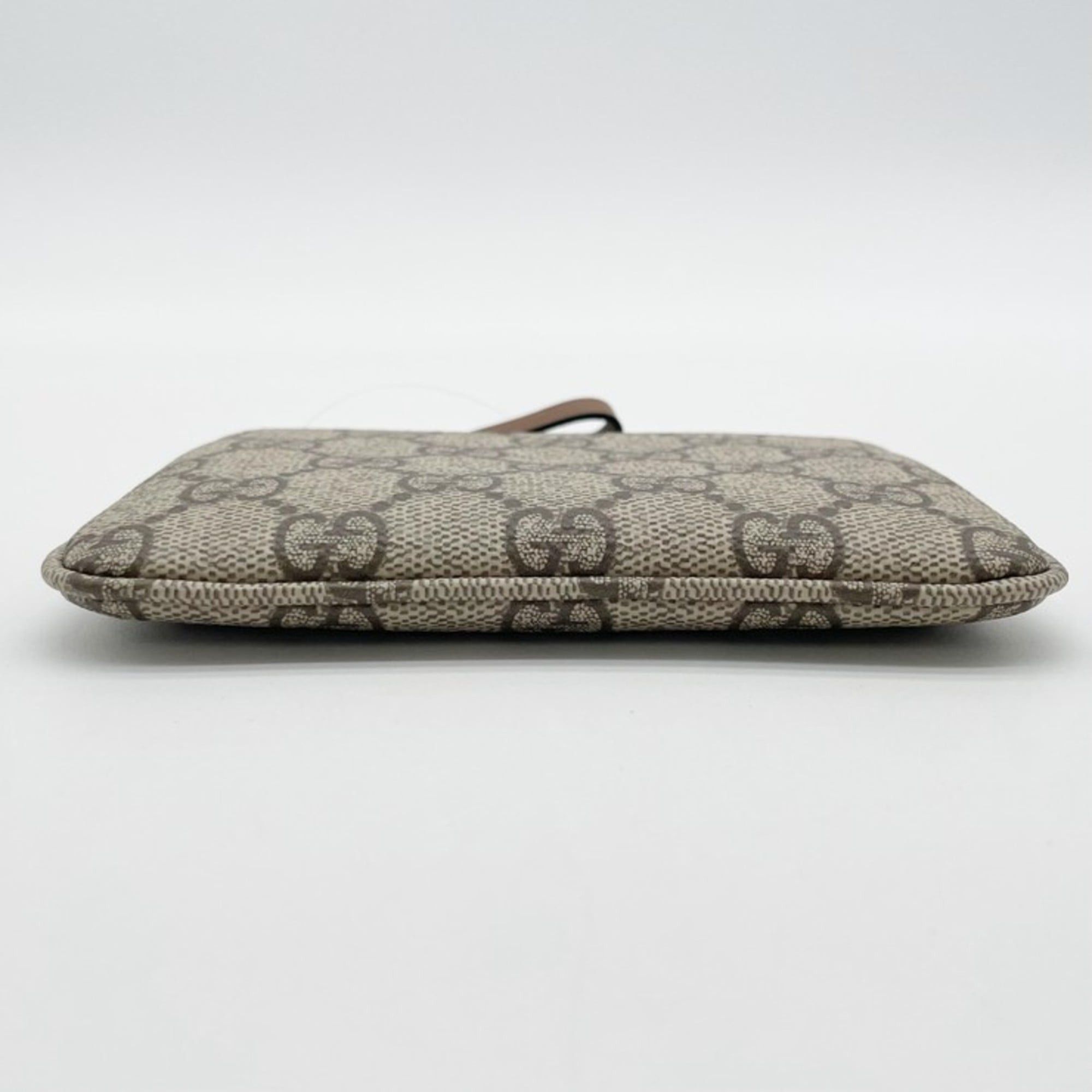 Gucci GUCCI GG Supreme 819113 Beige Brown Leather Wallet/Coin Case for Men and Women Size ONE SIZE - 3 Thumbnail