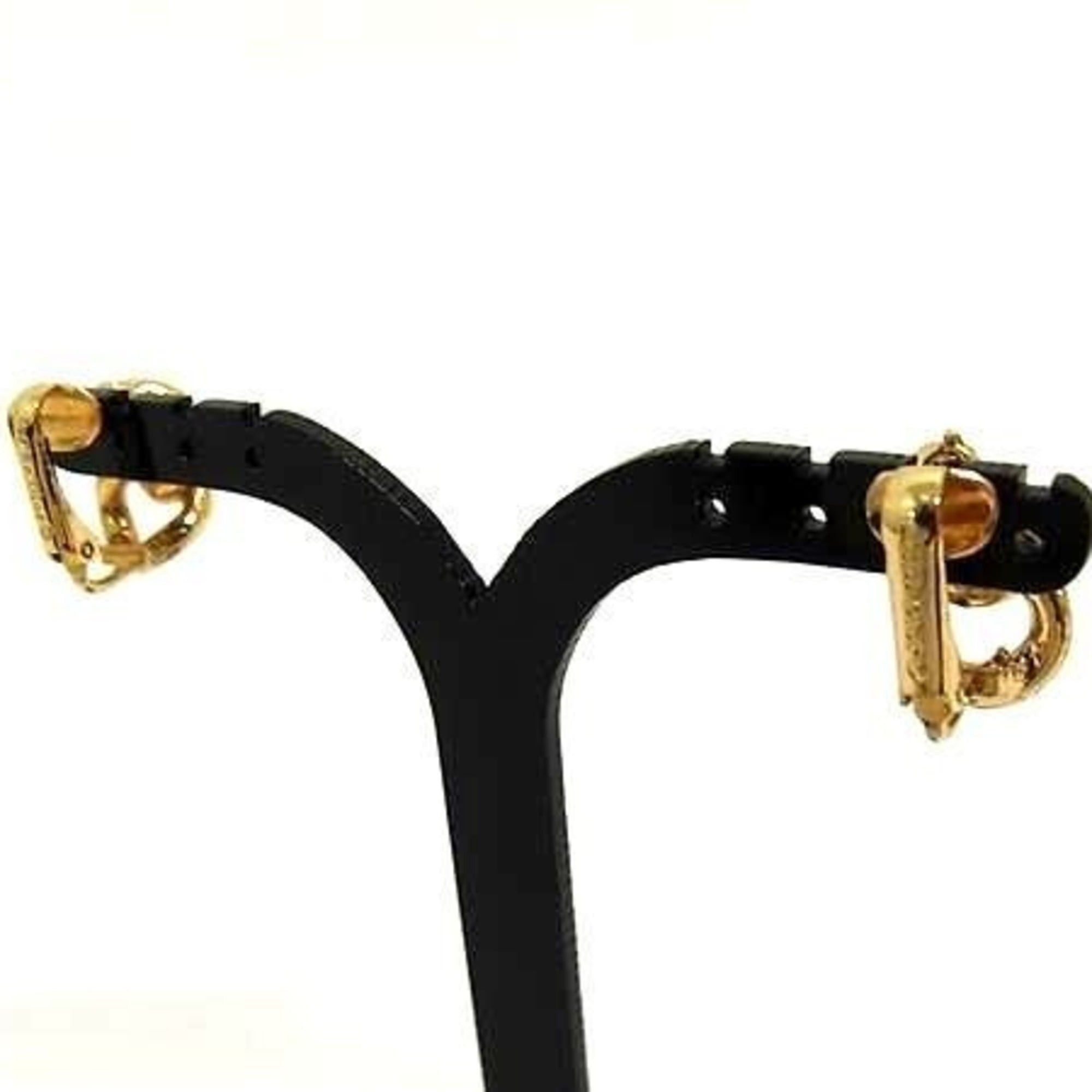 Dior Christian Dior earrings, gold and black metal, for women. Size ONE SIZE - 2 Thumbnail