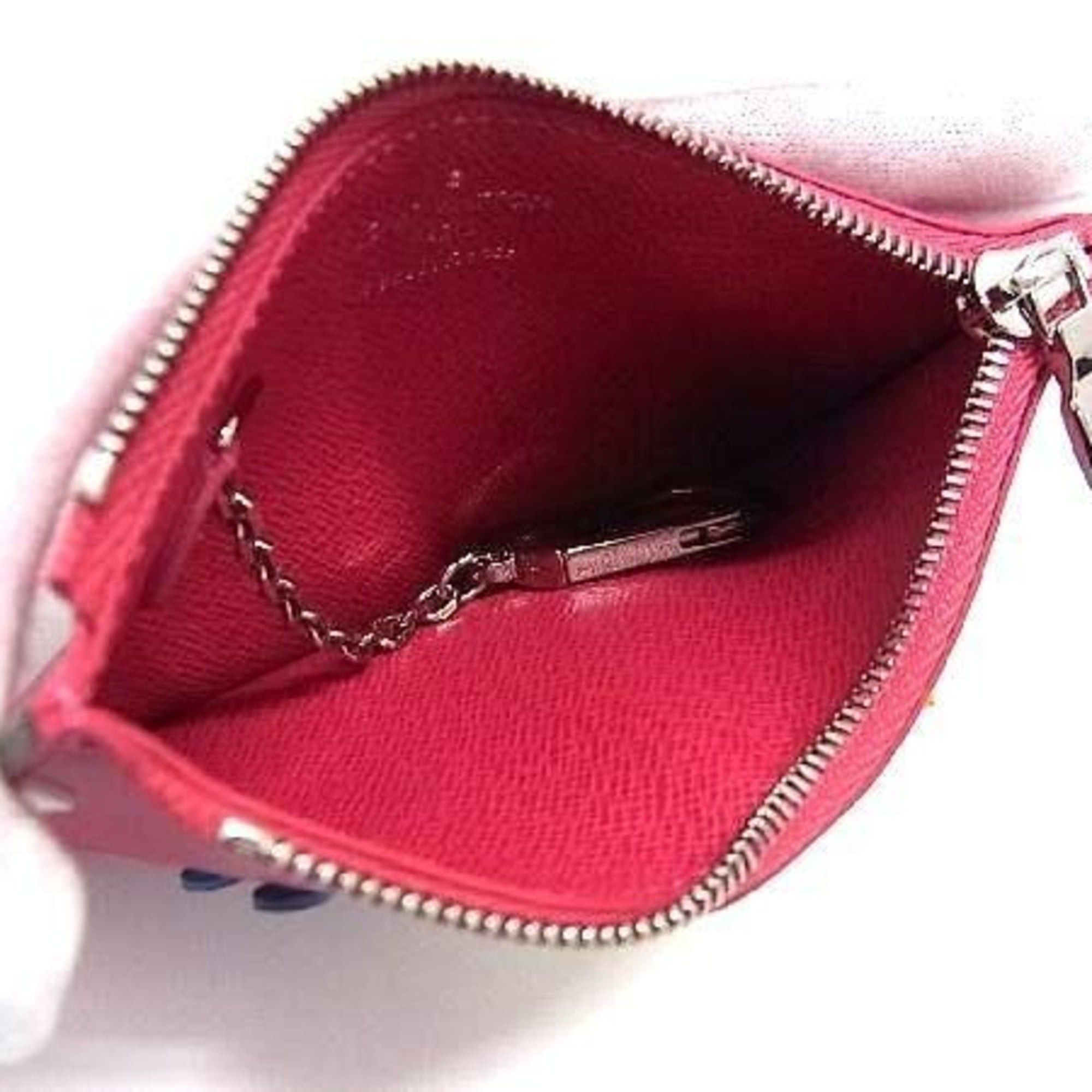 Louis Vuitton Louis Vuitton Wallet/Coin Case Epi Pochette Cle Tribal Mask M60788 Pivoine Leather Women's Coin Purse Size ONE SIZE - 3 Thumbnail