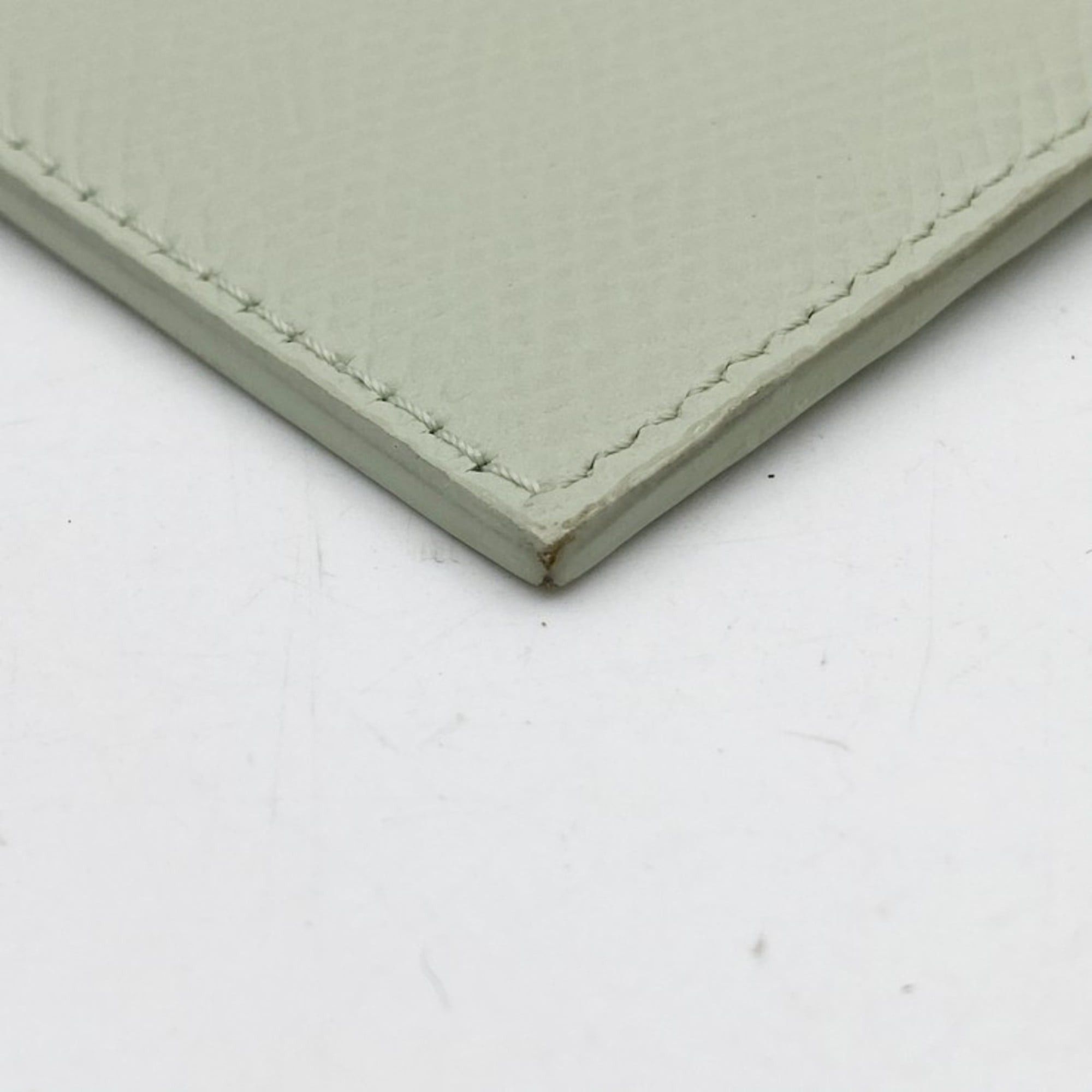 Celine CELINE Card Wallet/Coin Purse Fragment Case 10J89 Pastel Green Leather Women's Size ONE SIZE - 4 Thumbnail