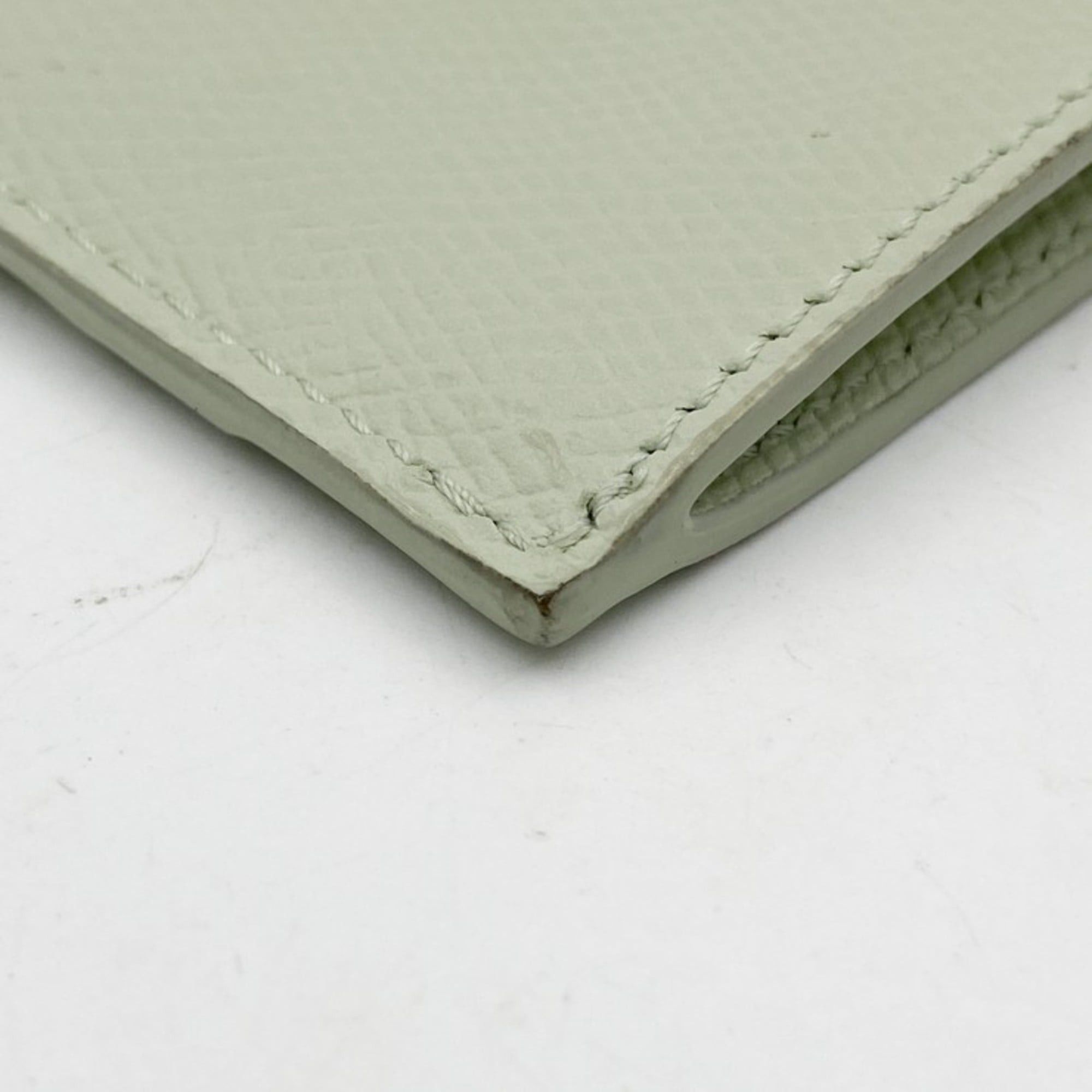 Celine CELINE Card Wallet/Coin Purse Fragment Case 10J89 Pastel Green Leather Women's Size ONE SIZE - 5 Thumbnail
