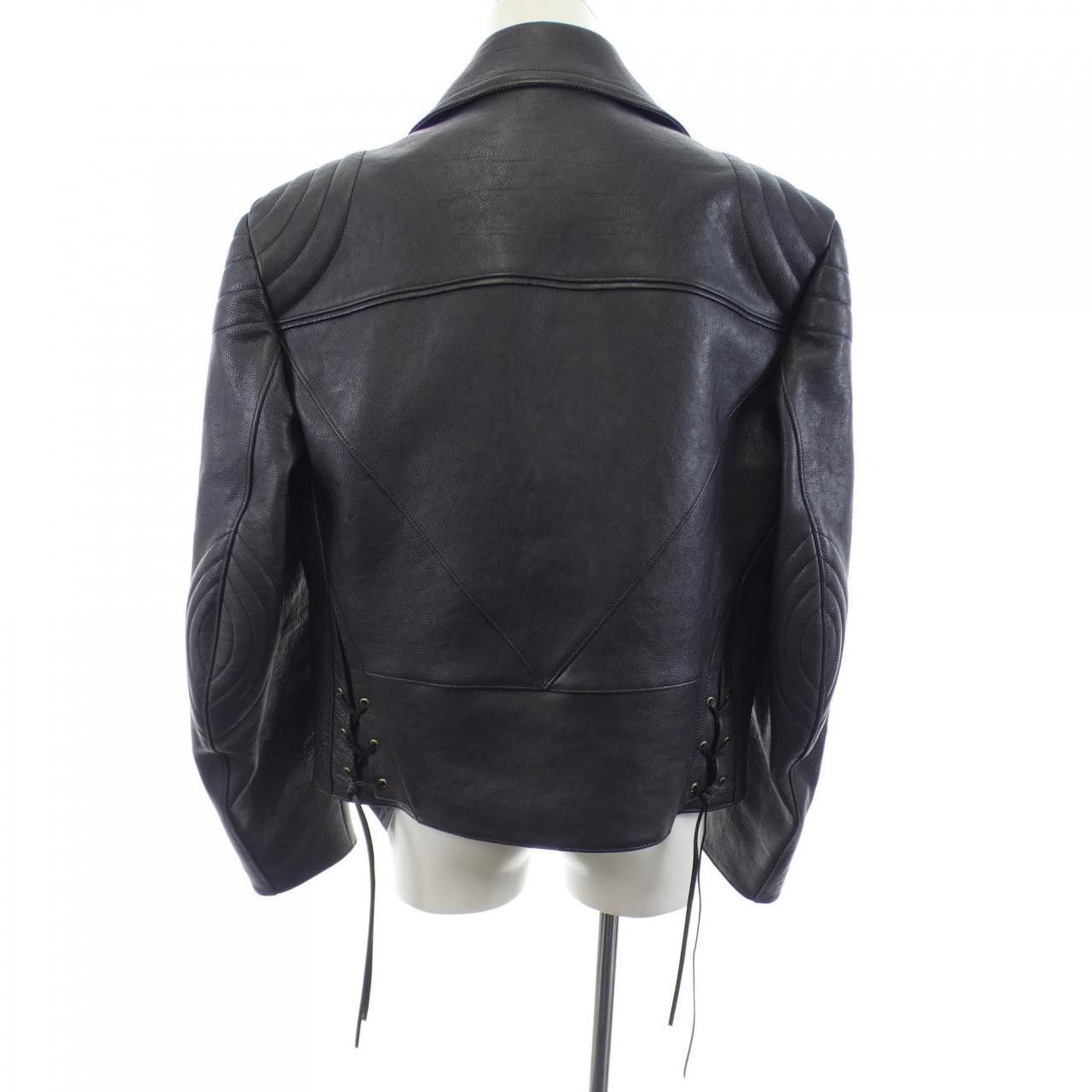 Prada Prada Prada UPW416 2D02 Calfskin Riders Jacket Leather Outerwear UPW416 2D02 DUTY FREE for USA Size ONE SIZE - 2 Thumbnail