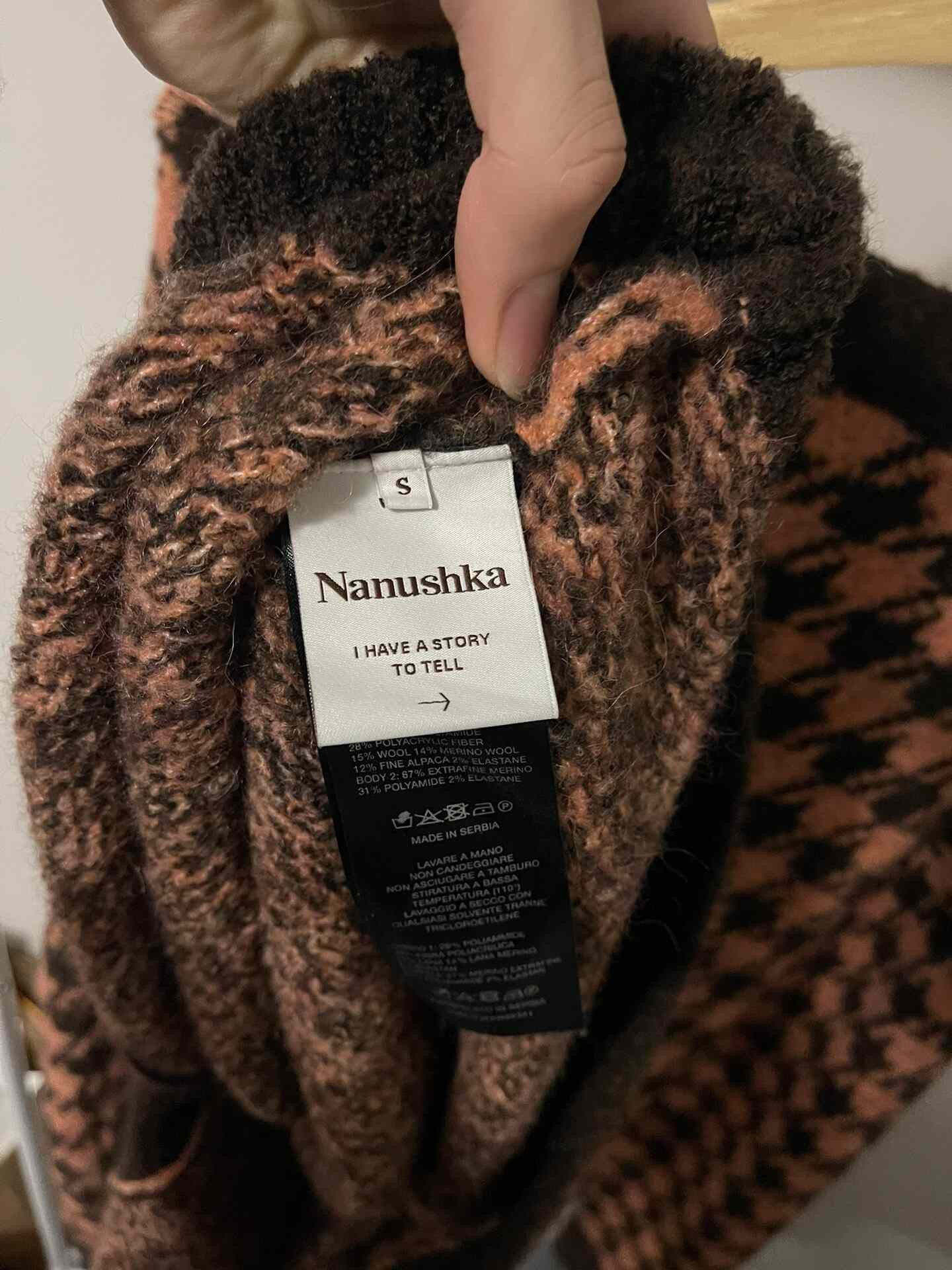 Nanushka Nanushka Argyle Oversized Shell Button Cardigan Size S / US 4 / IT 40 - 5 Thumbnail