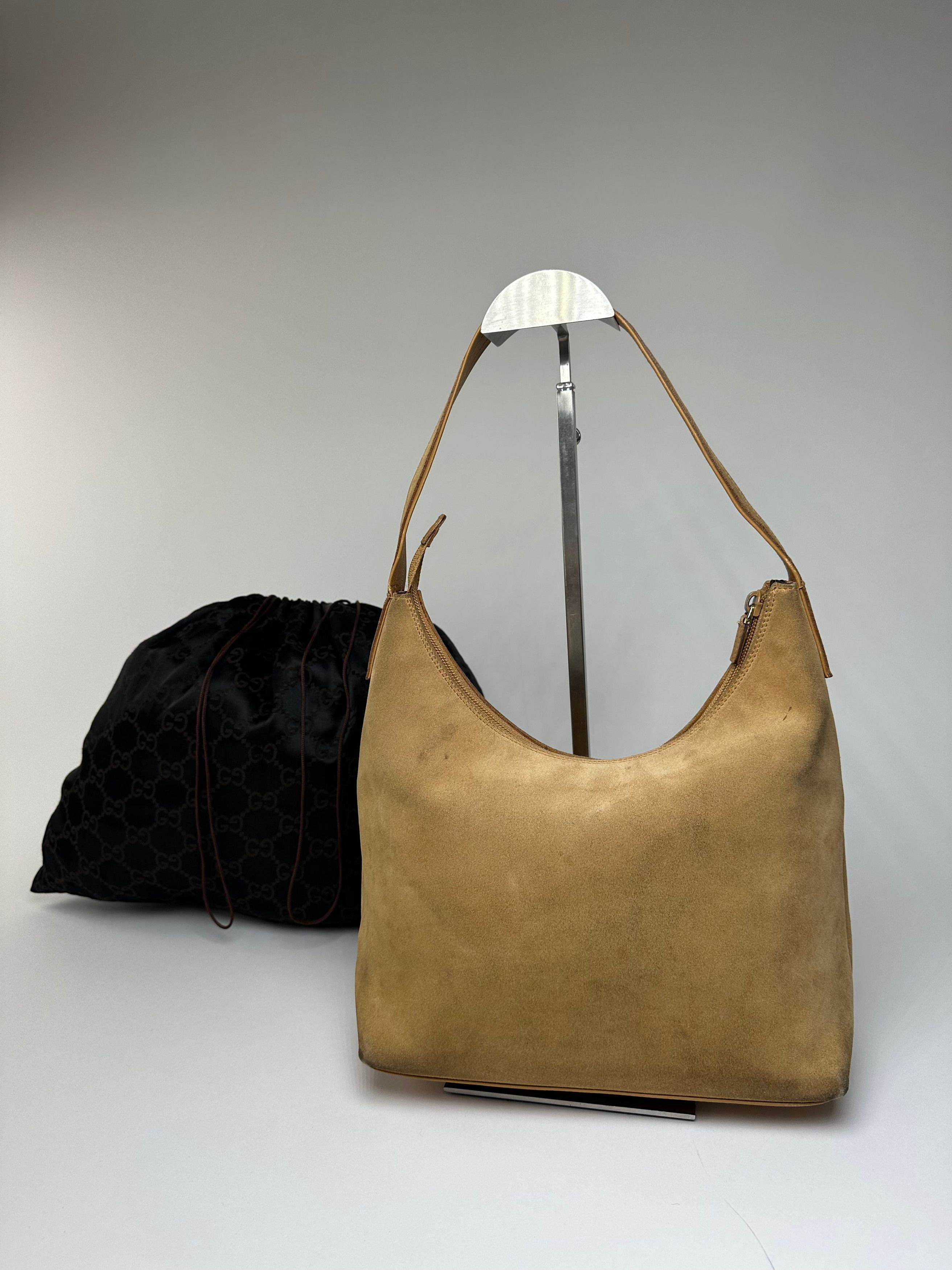 Gucci Vintage Suede Leather Hand Bag Brown Size ONE SIZE - 9 Thumbnail