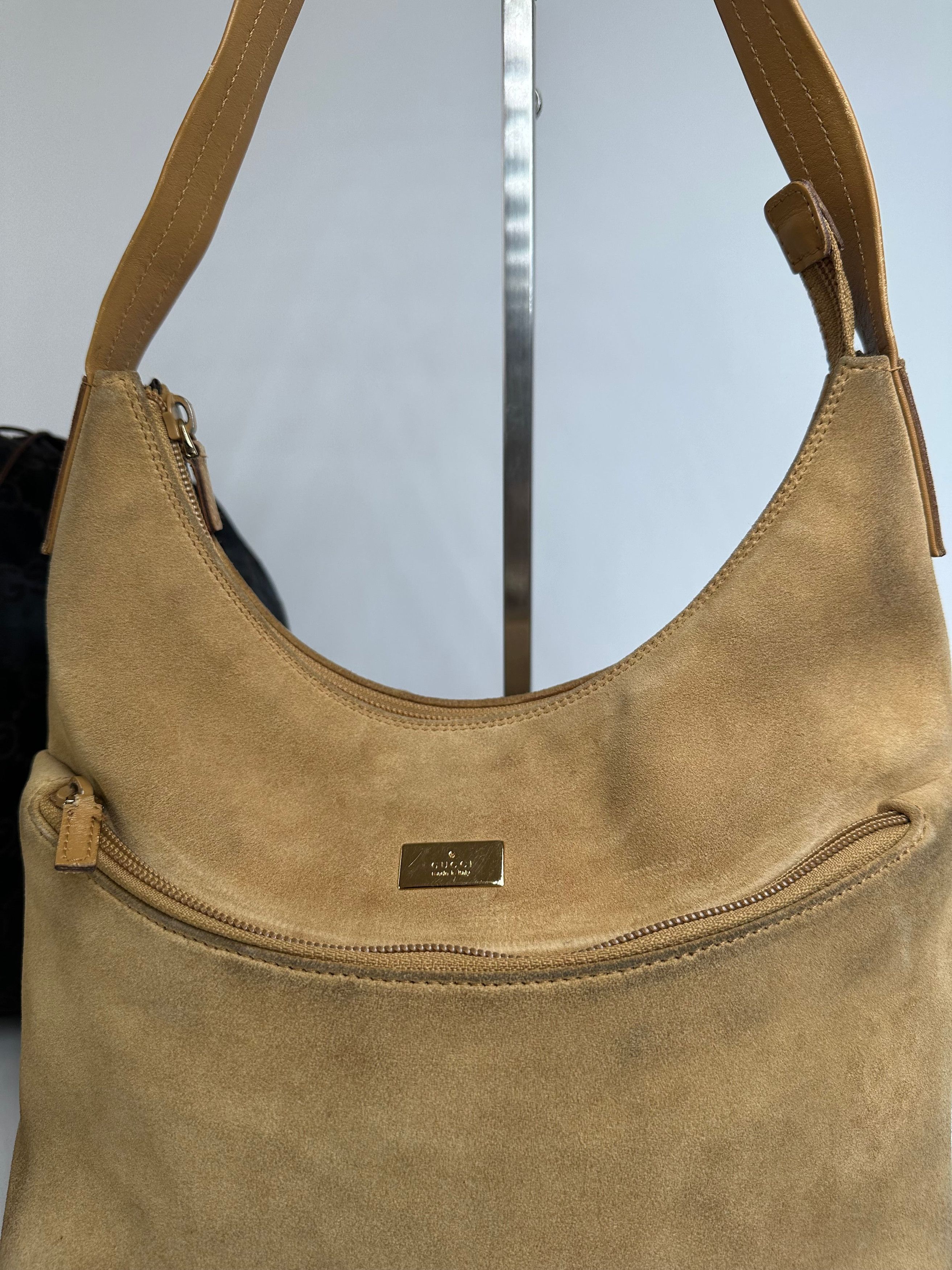 Gucci Vintage Suede Leather Hand Bag Brown Size ONE SIZE - 7 Thumbnail