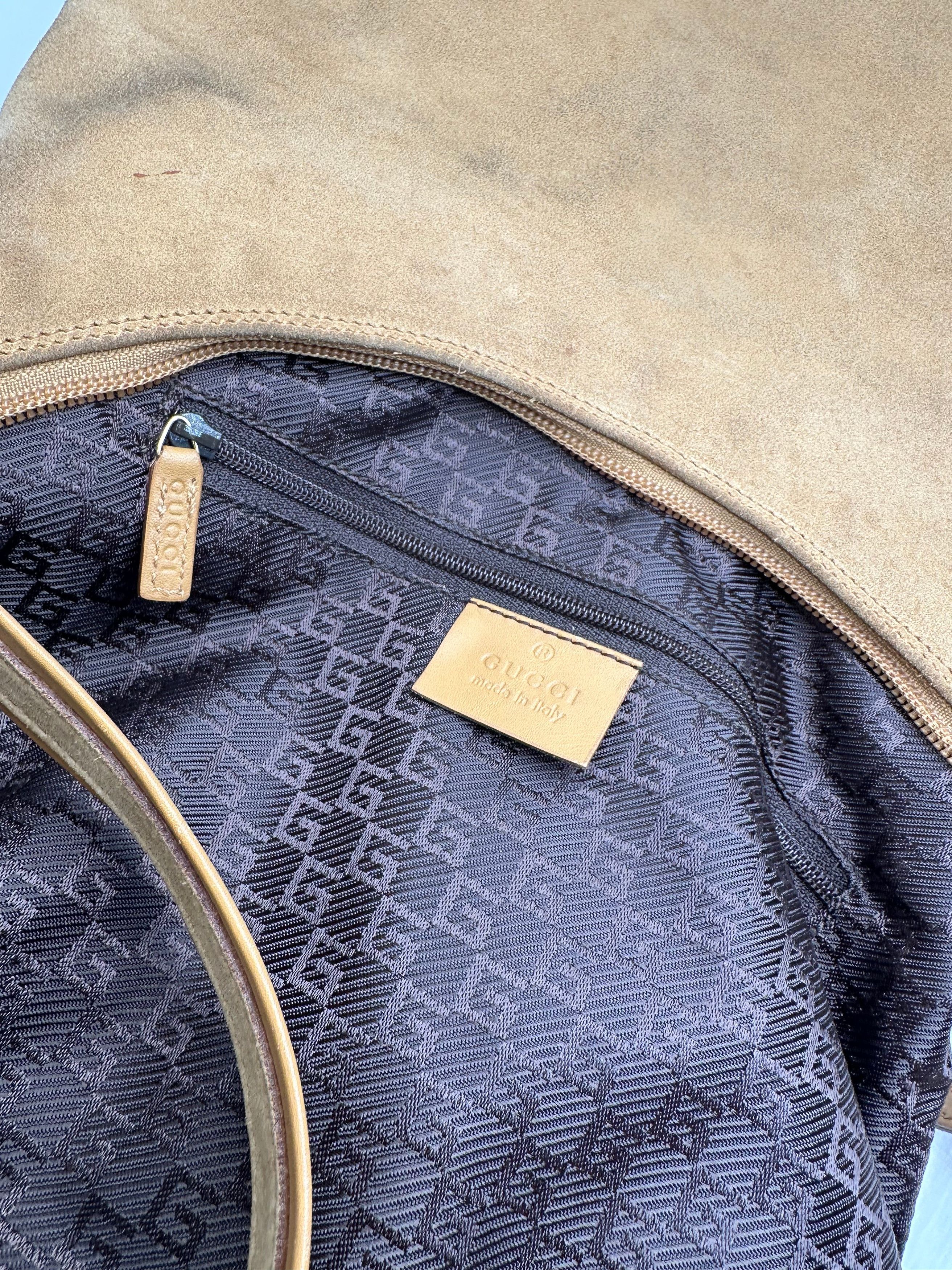 Gucci Vintage Suede Leather Hand Bag Brown Size ONE SIZE - 5 Thumbnail