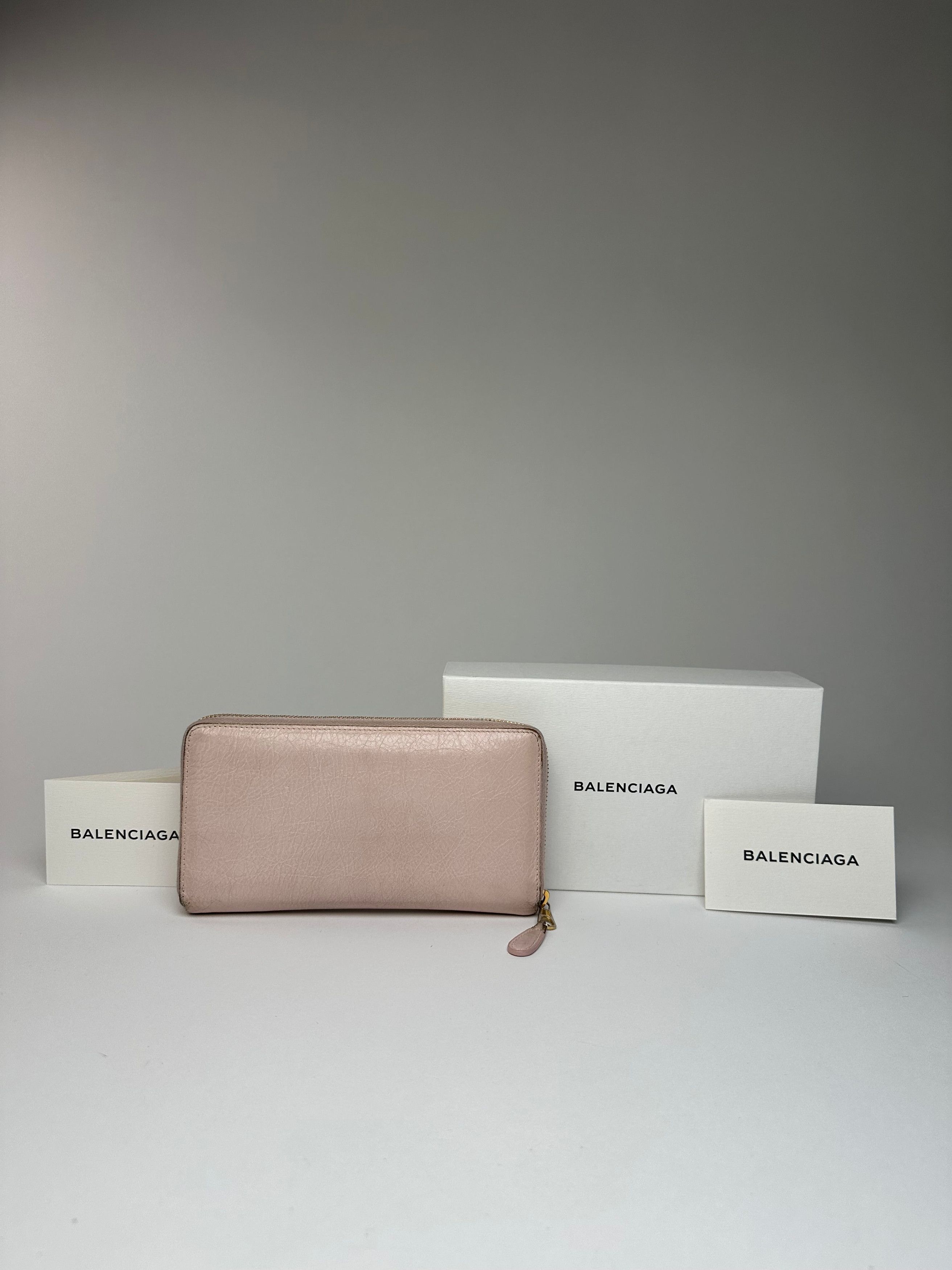 Balenciaga Vintage Leather City Wallet Pink Size ONE SIZE - 2 Thumbnail