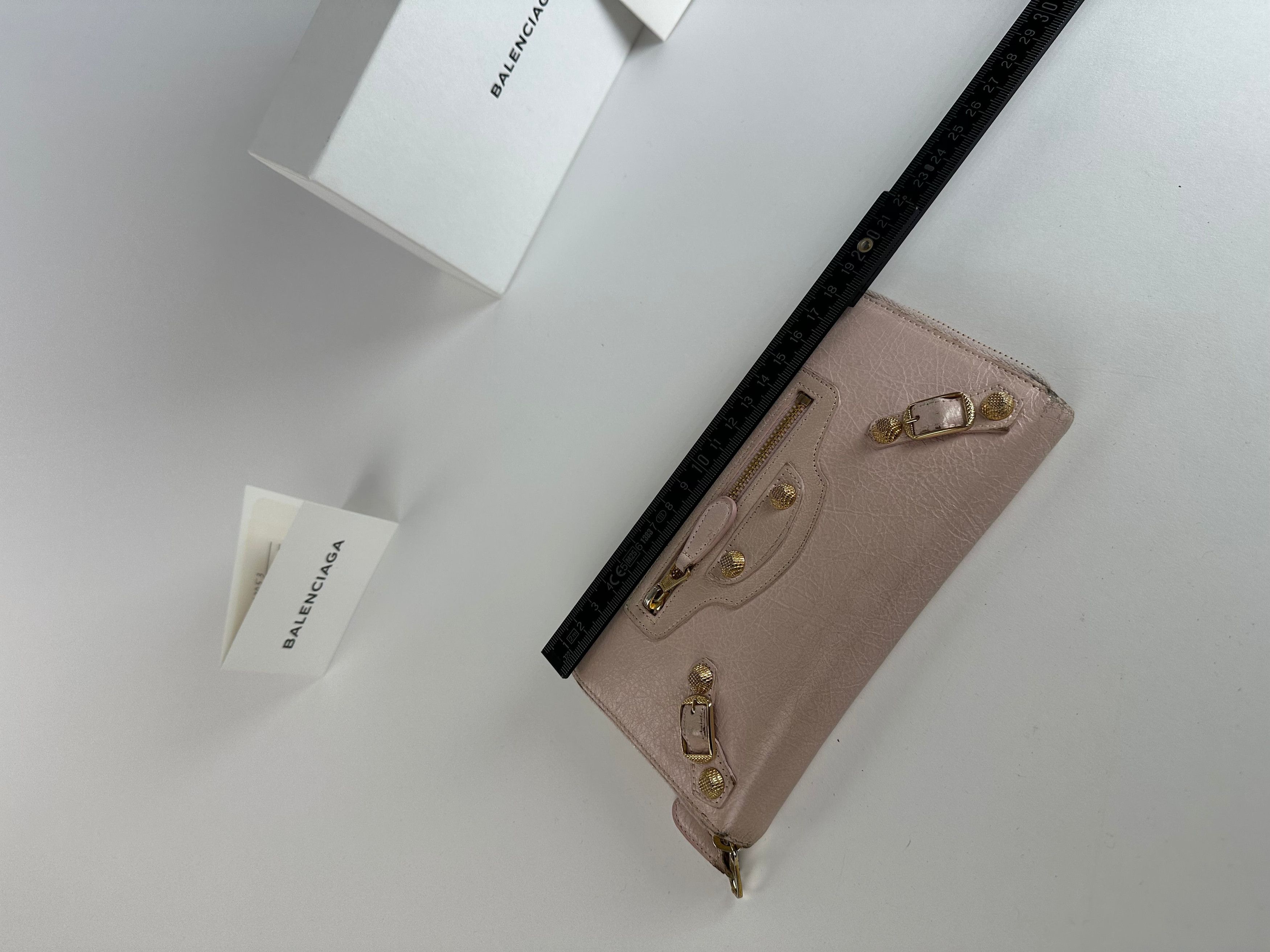 Balenciaga Vintage Leather City Wallet Pink Size ONE SIZE - 7 Thumbnail
