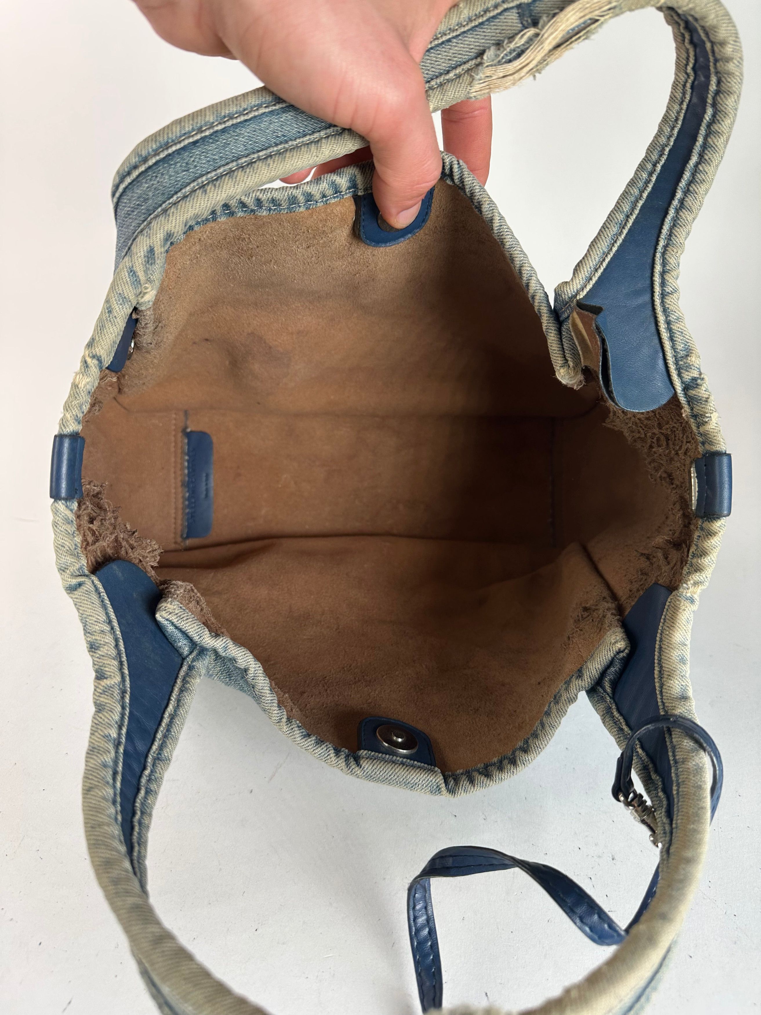 Stella McCartney Vintage Stella Mc Cartney Denim Vegan Leather Bag Blue Size ONE SIZE - 3 Thumbnail